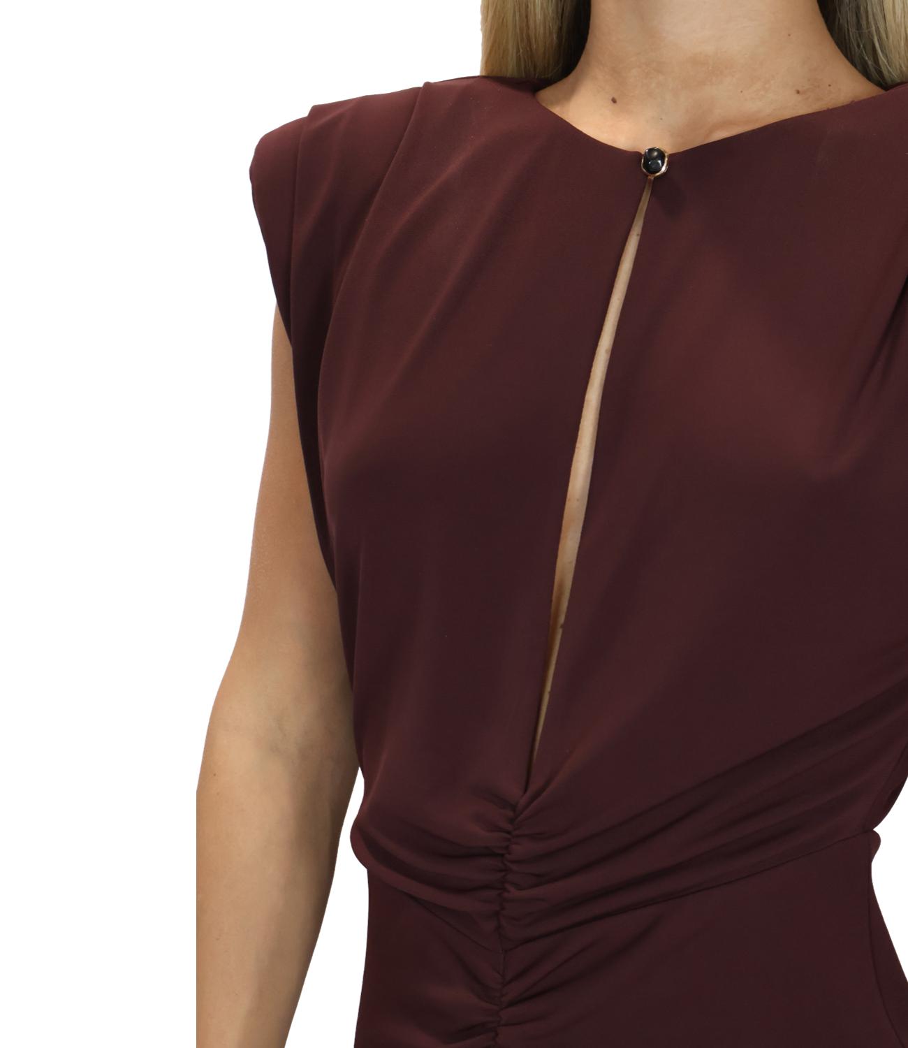 Imperial Abito Midi Plum Noir Donna