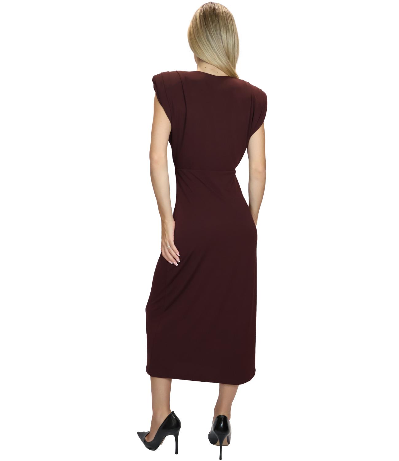 Imperial Abito Midi Plum Noir Donna