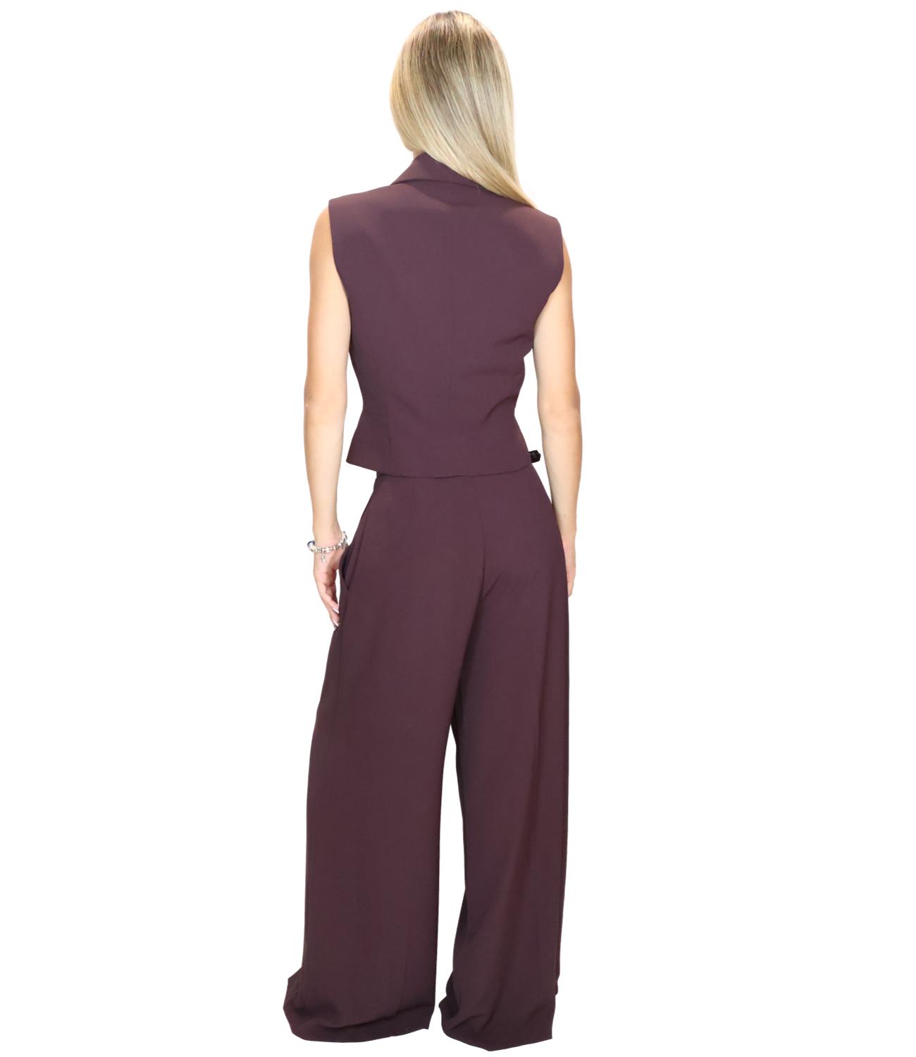 Imperial Gilet Plum Noir Donna