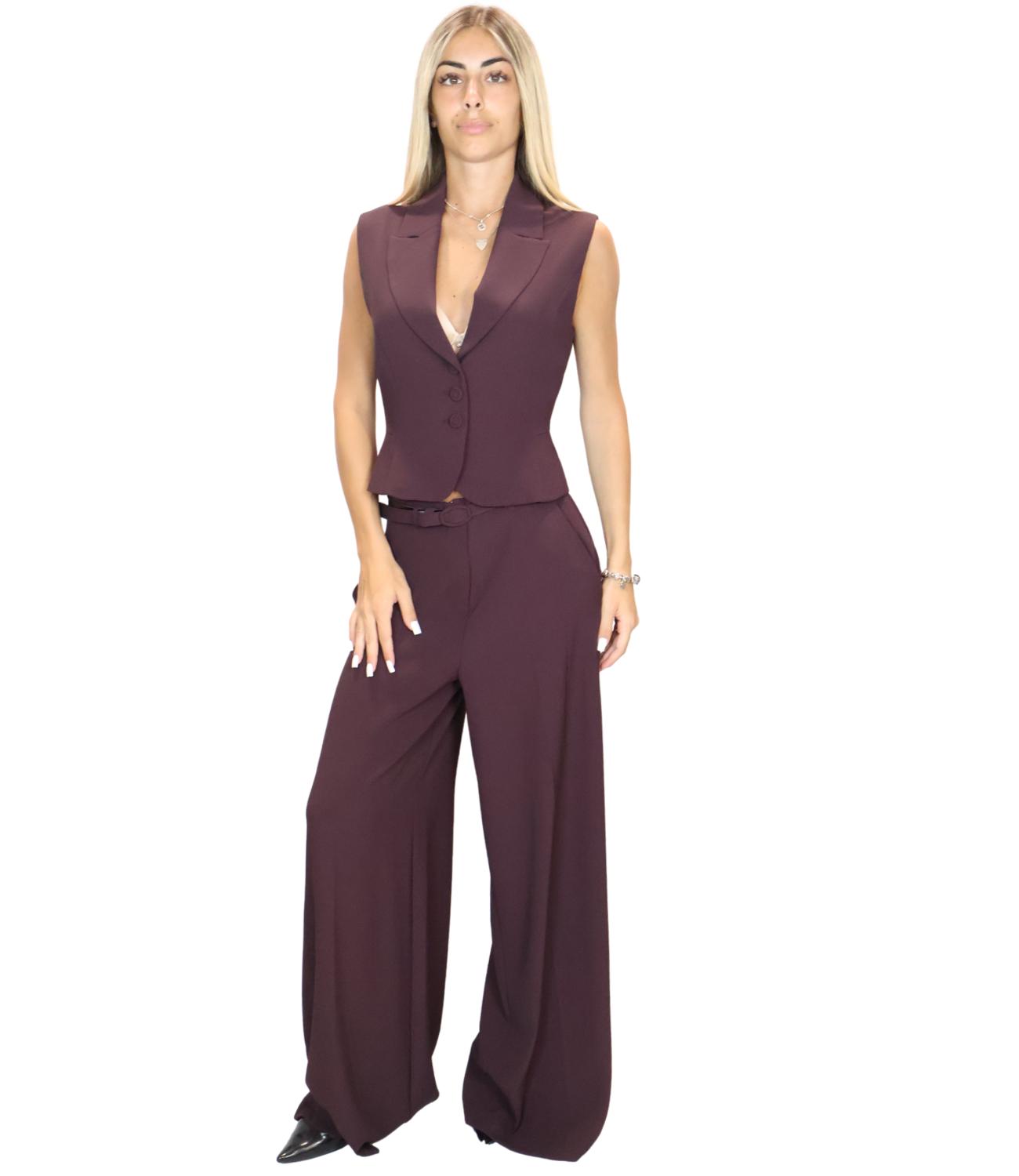 Imperial Pantalone Plum Noir Donna