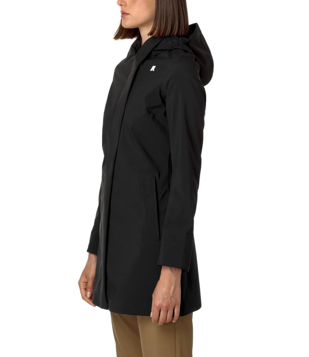 Kway giubbino lungo Mathy bonded nero donna