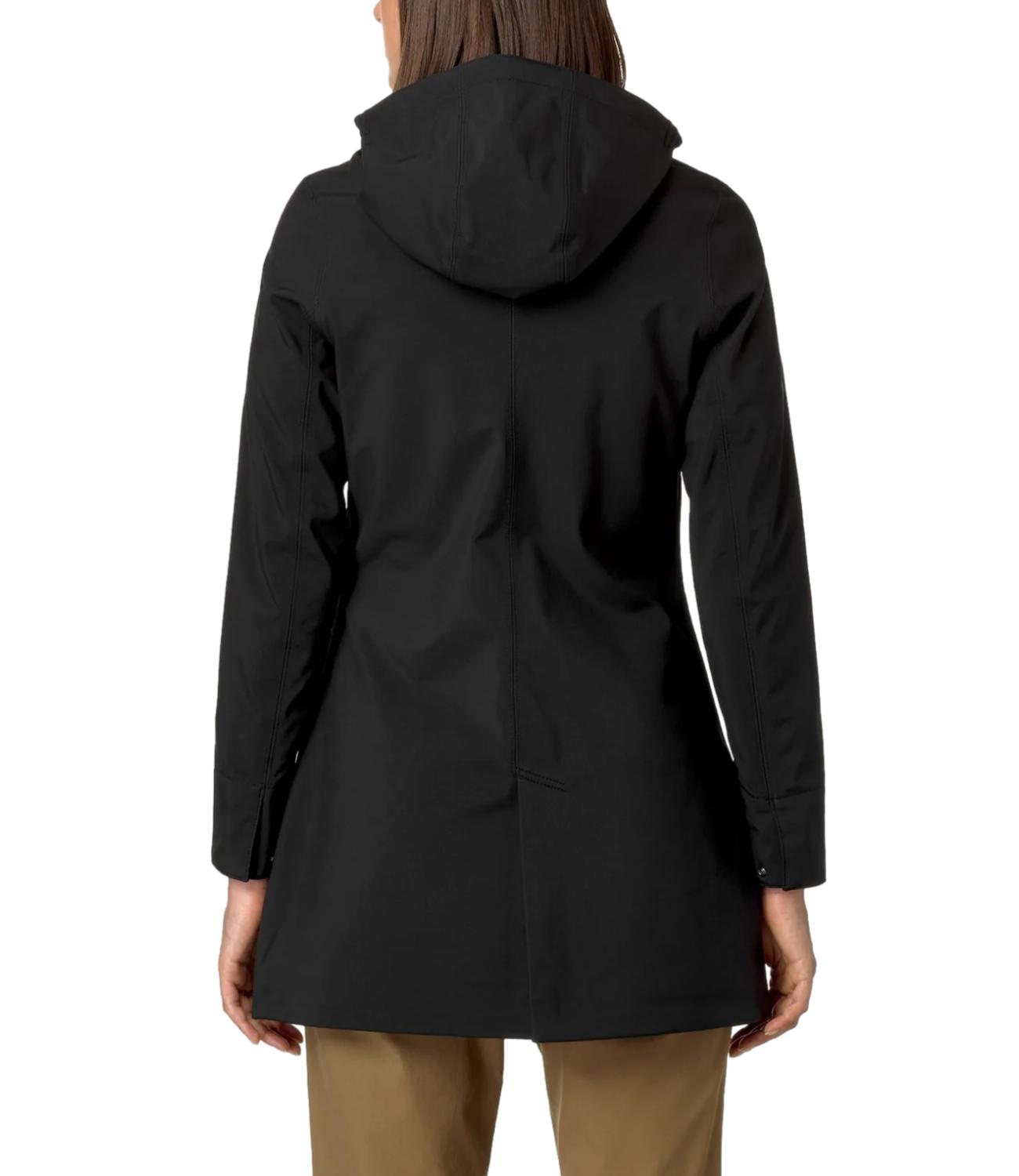 Kway giubbino lungo Mathy bonded nero donna