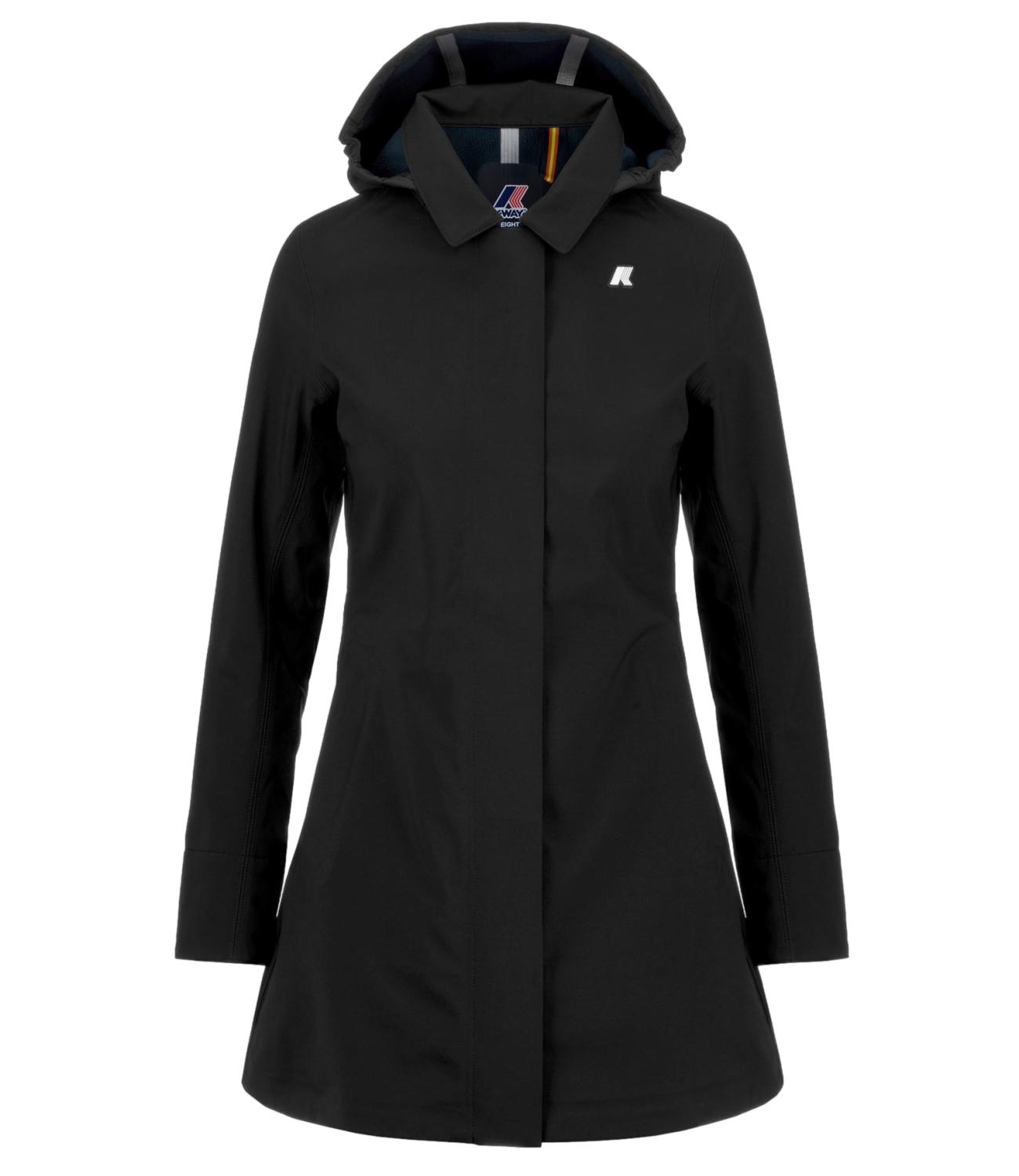 Kway giubbino lungo Mathy bonded nero donna