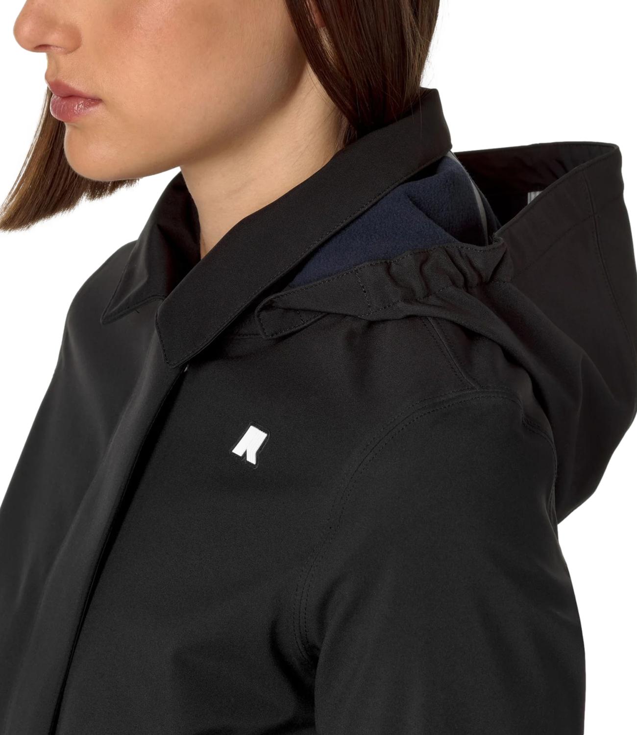 Kway giubbino lungo Mathy bonded nero donna