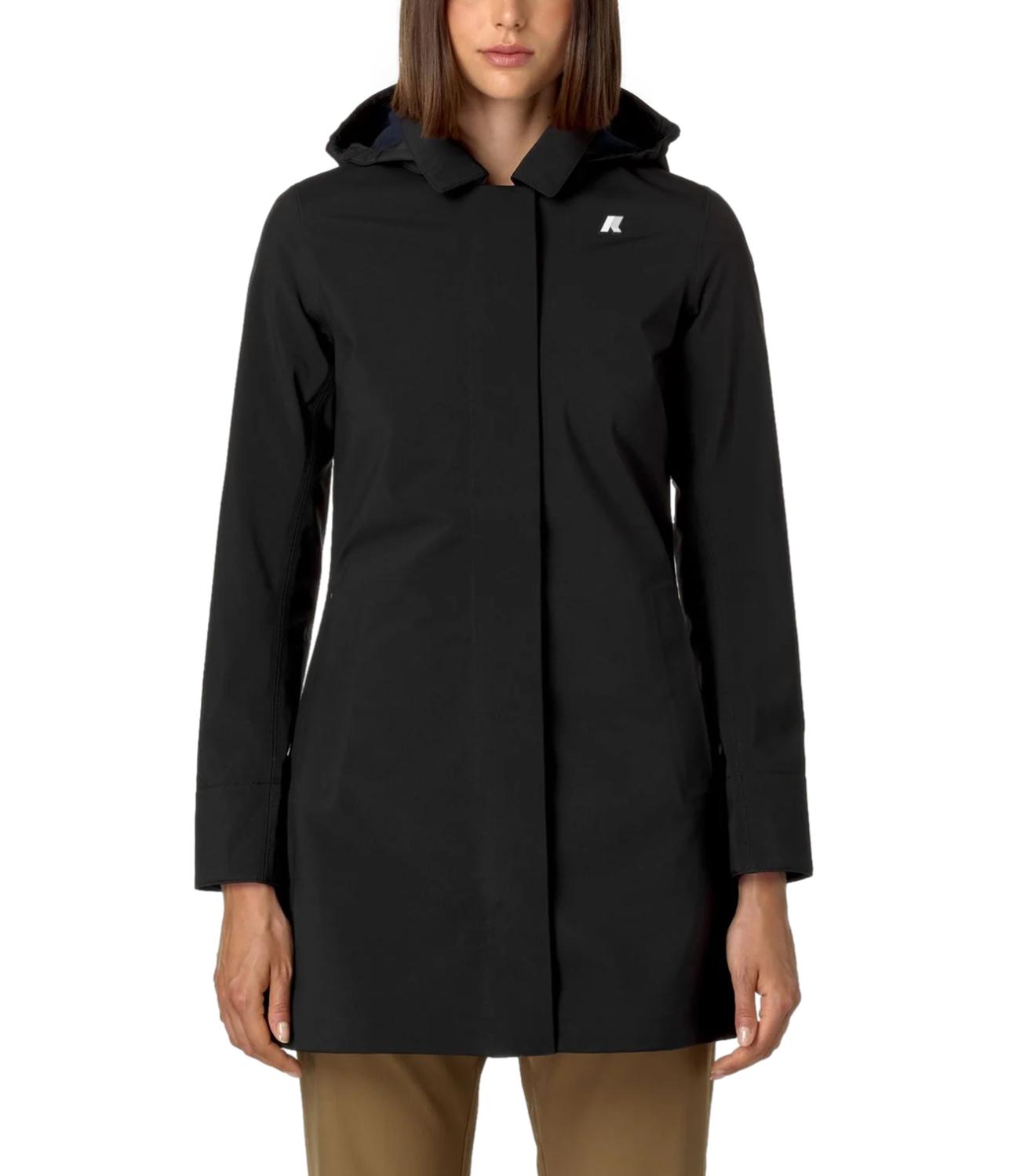 Kway giubbino lungo Mathy bonded nero donna