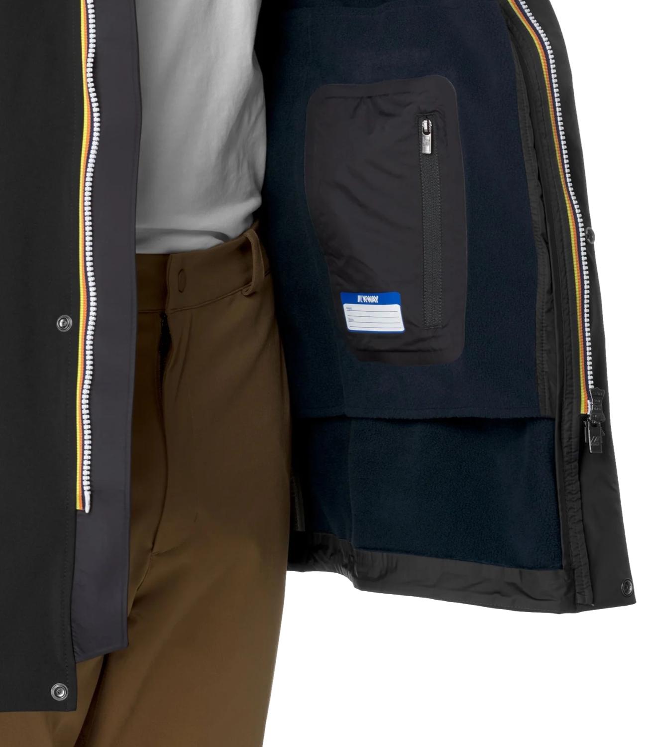 K-way Giacca lungo Uomo nero