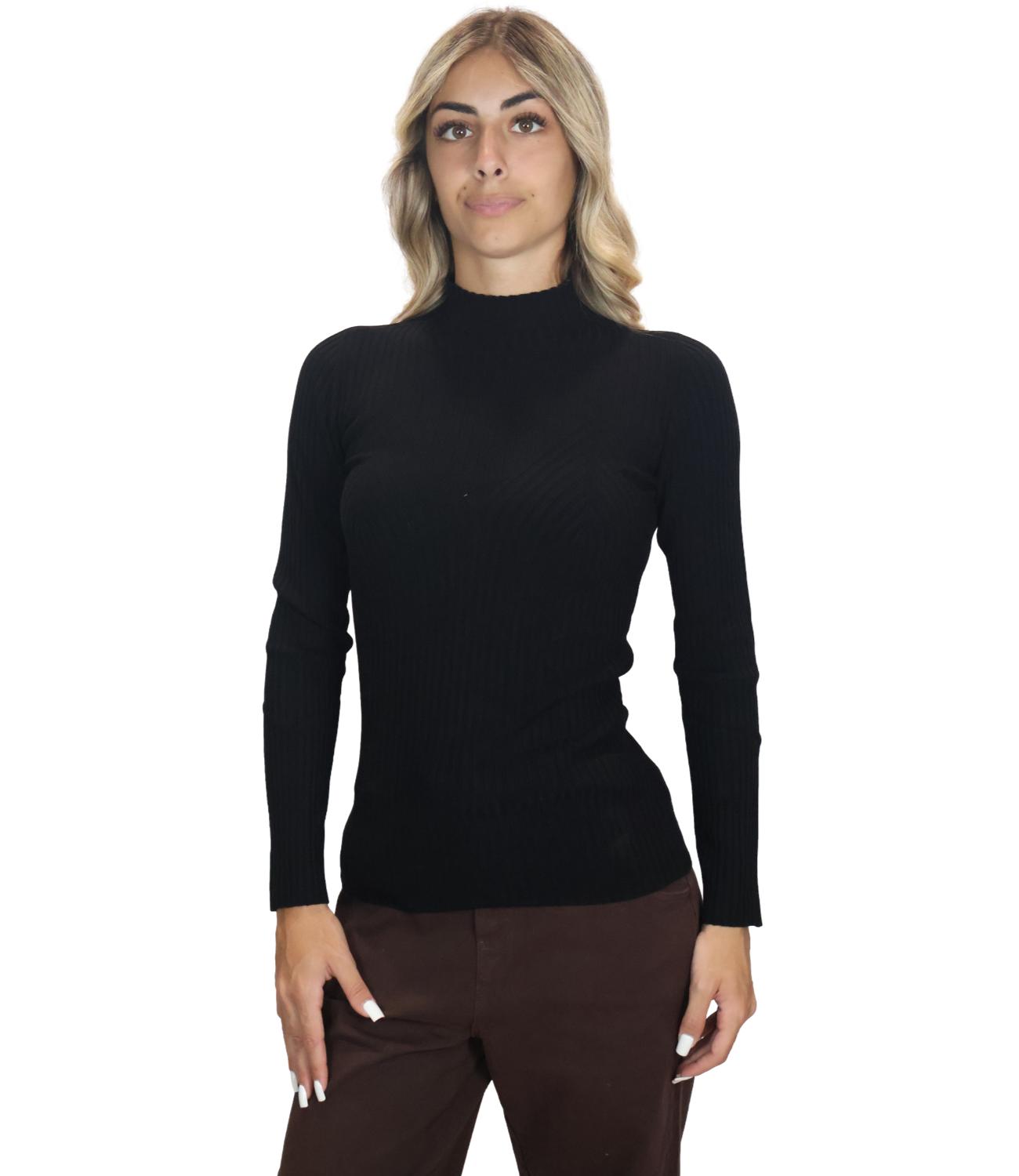 Kontatto Maglia Lupetto Nero Donna