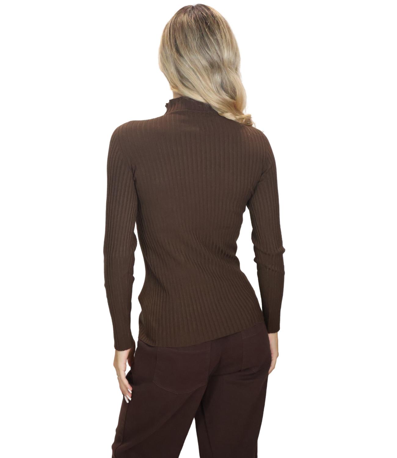 Kontatto Maglia Lupetto Moka Donna