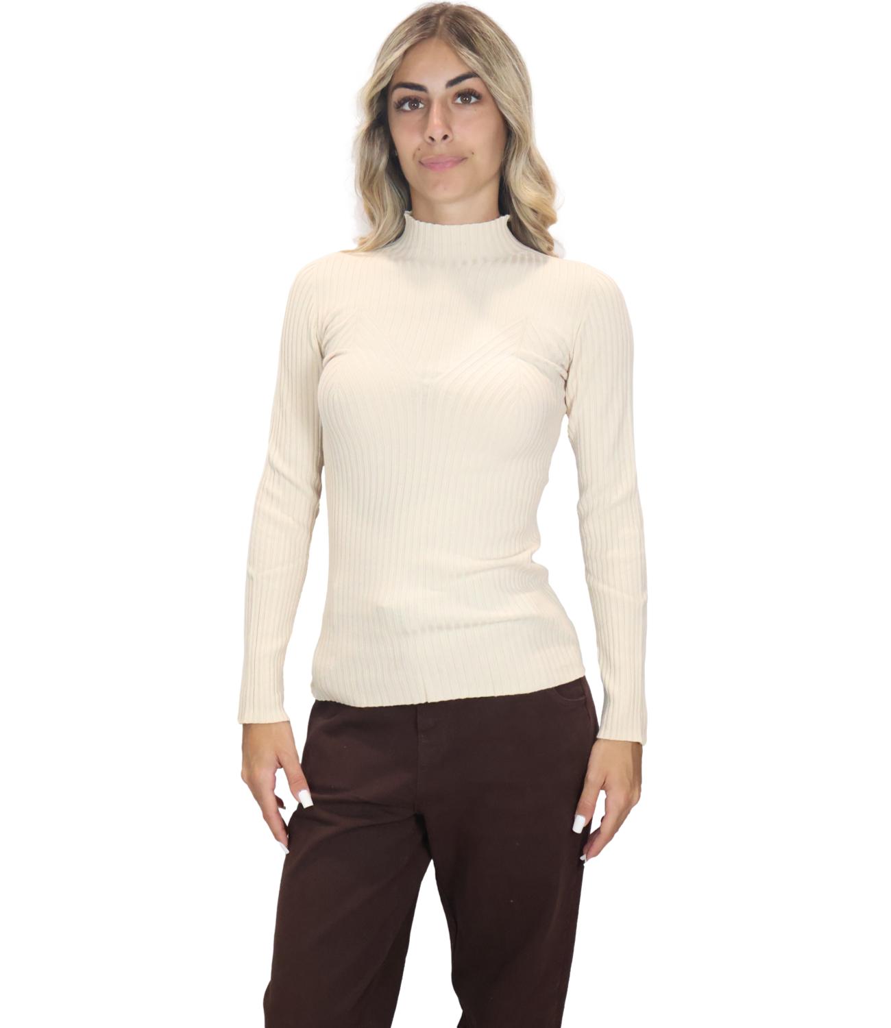 Kontatto Maglia Lupetto Talco Donna