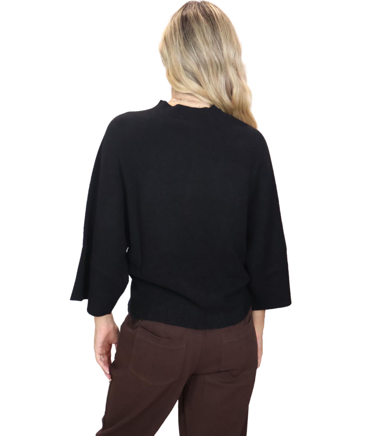Kontatto Maglia Kimono Nero Donna