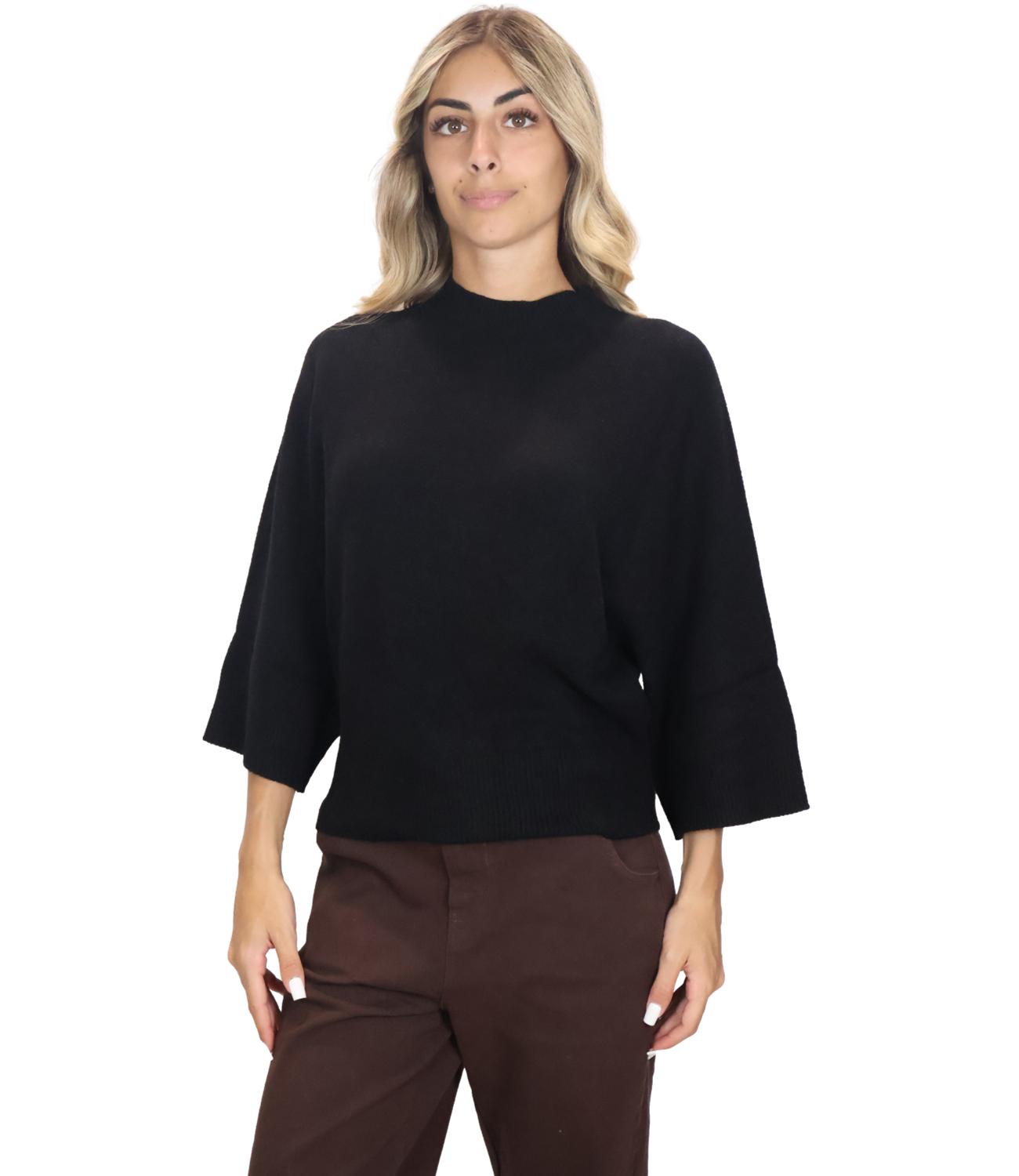 Kontatto Maglia Kimono Nero Donna