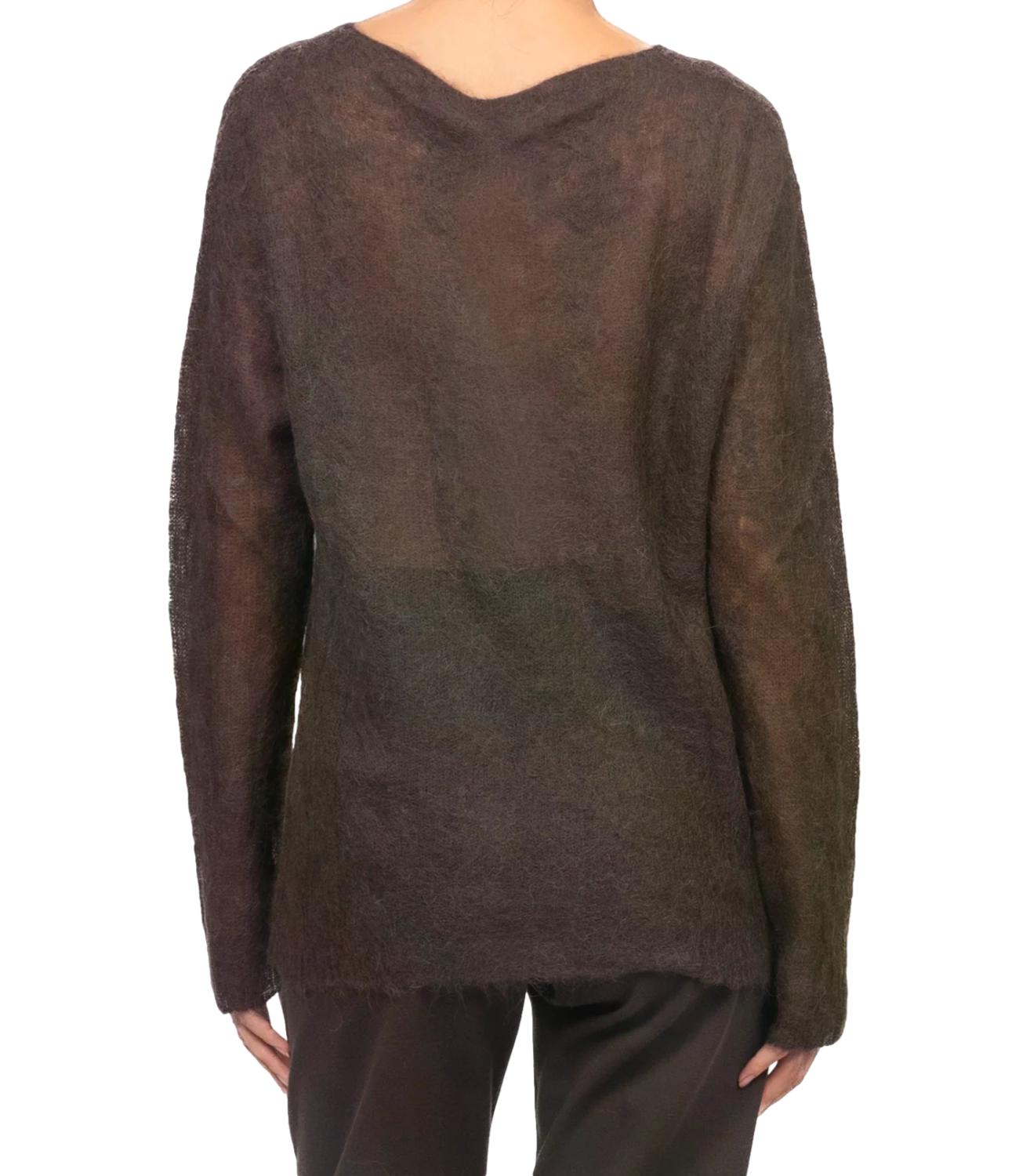 Kontatto Maglia Girocollo Trecce Moka Donna