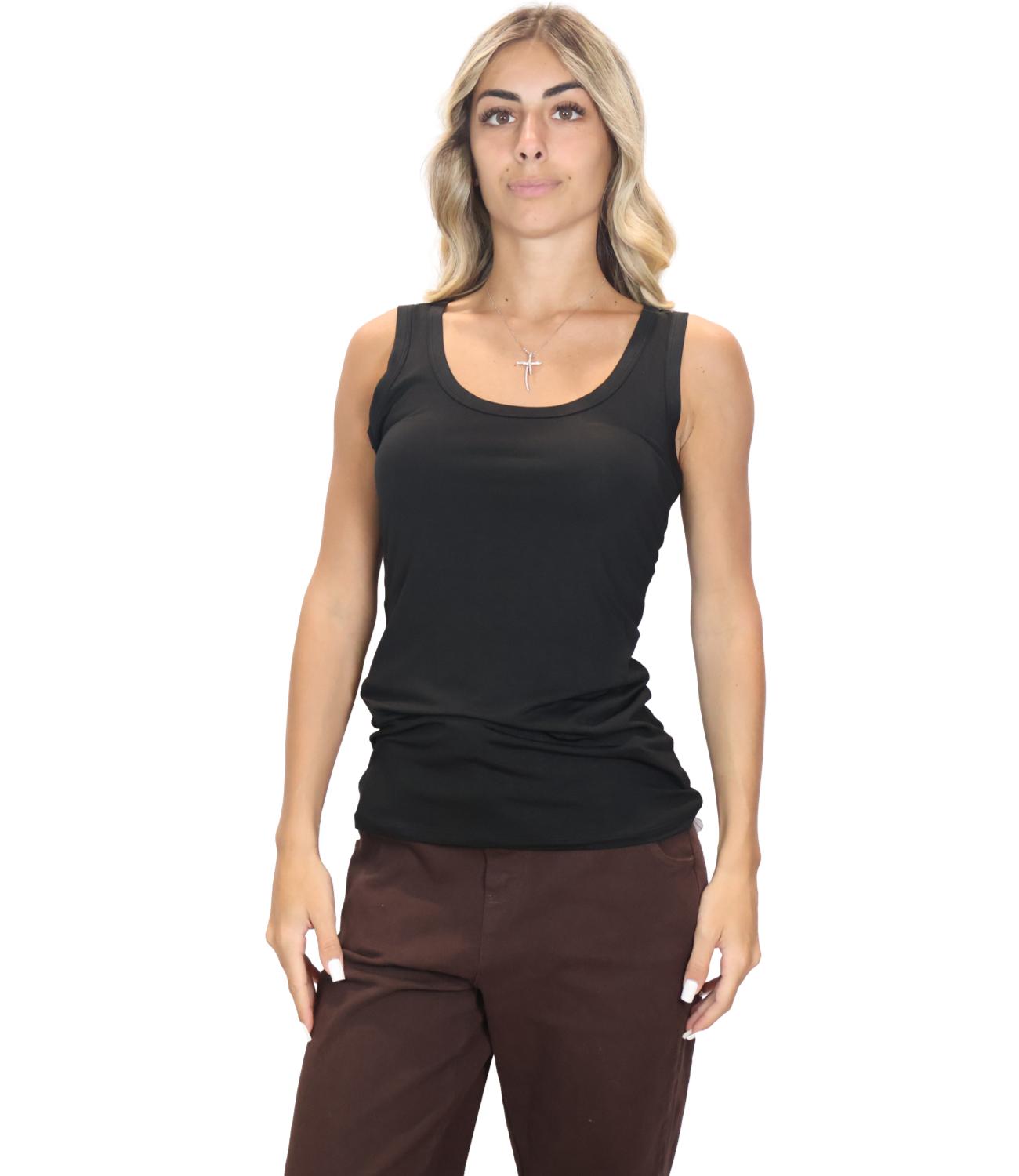 Kontatto Canotta Nero Donna