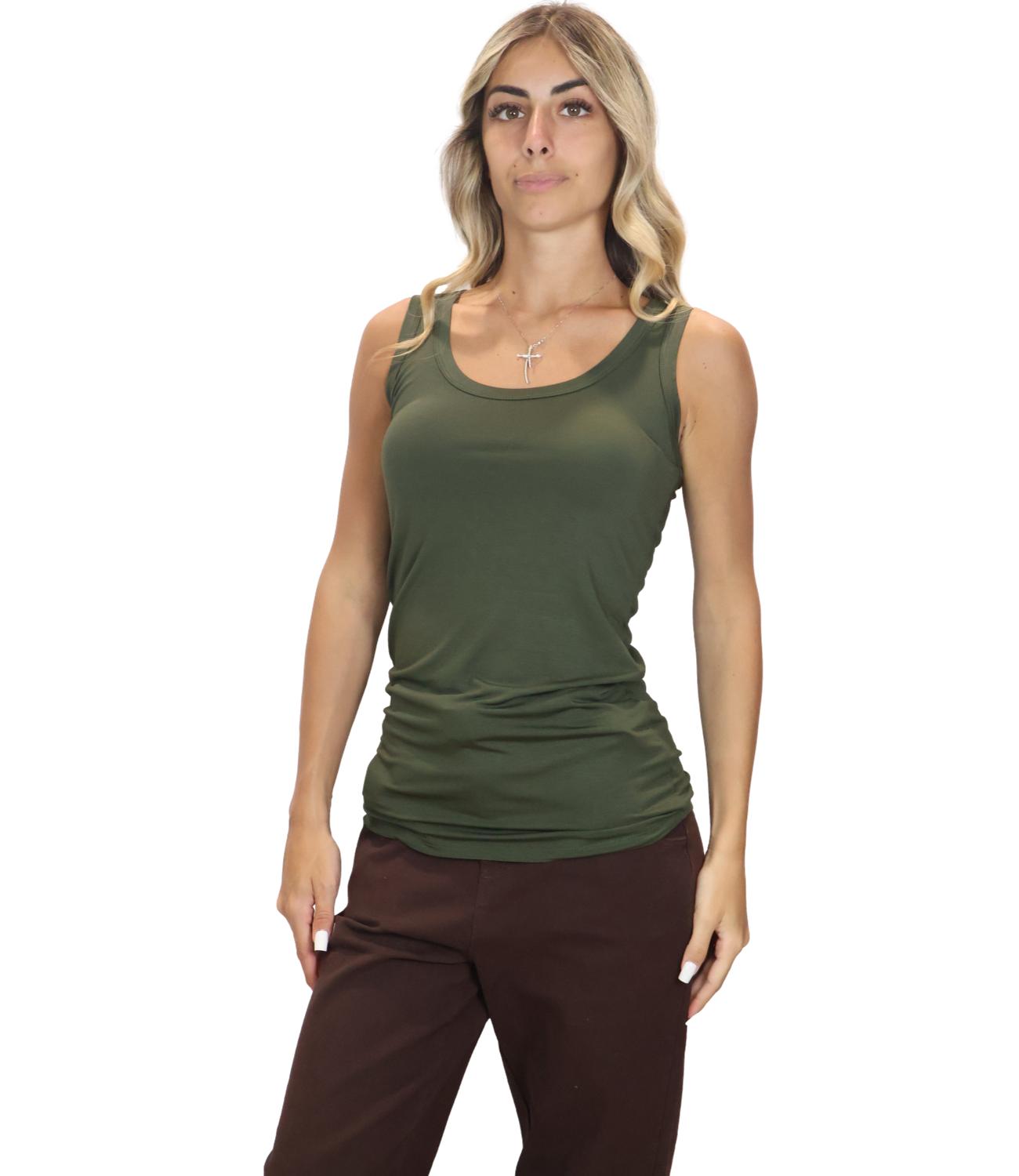 Kontatto Canotta Khaki Donna