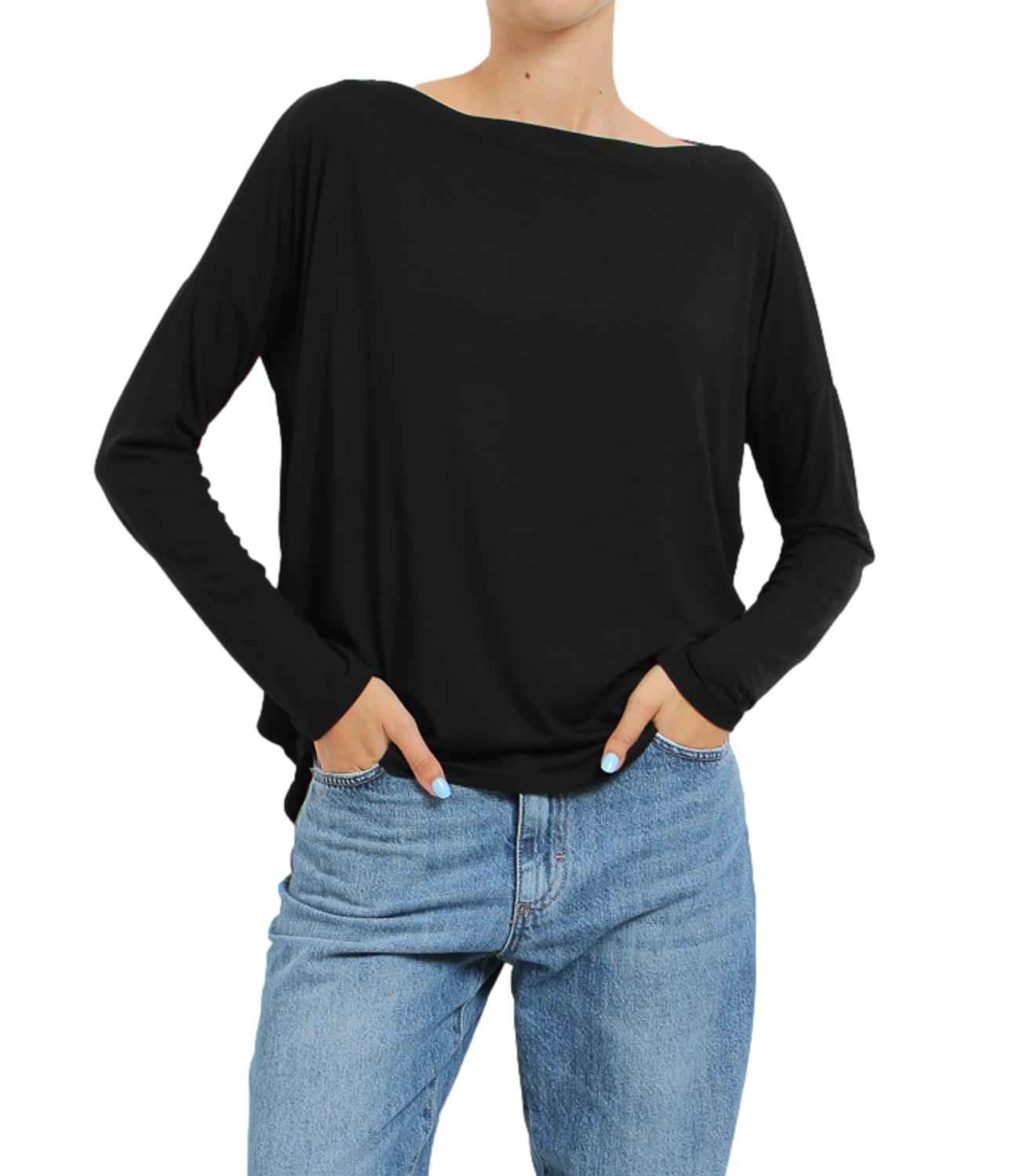 Kontatto Blusa Over Nero Donna