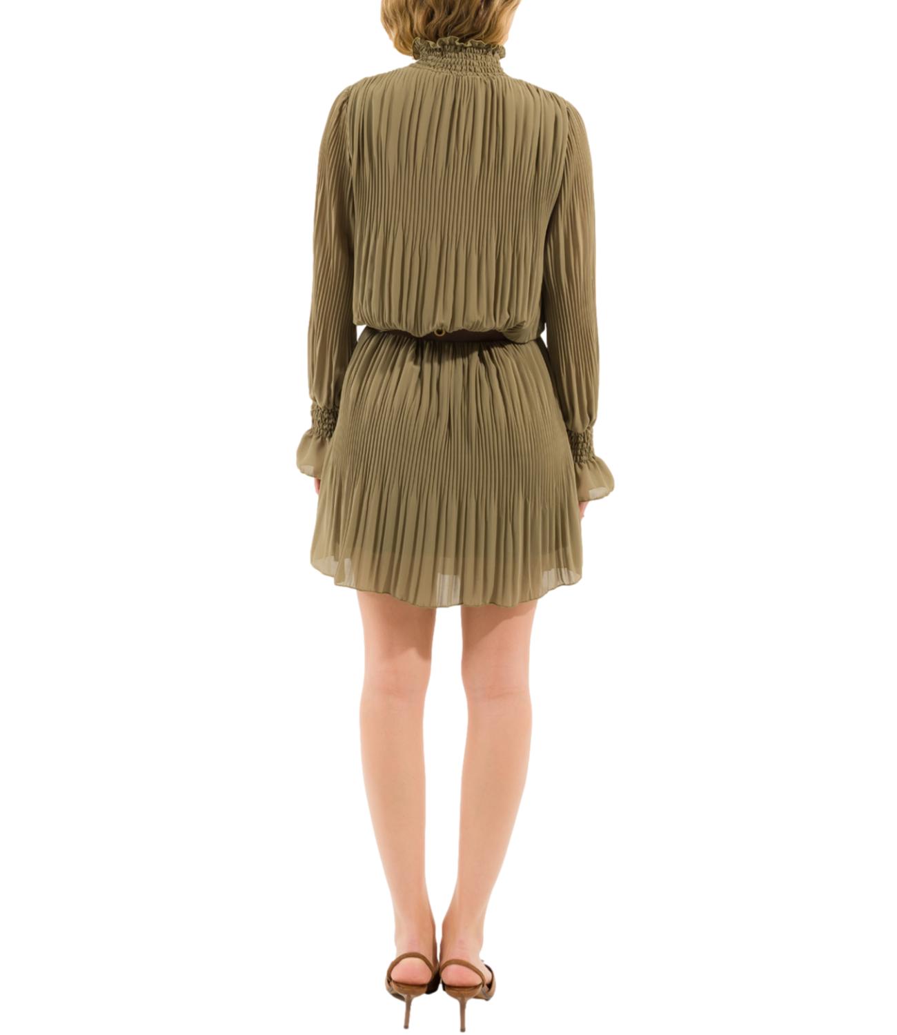 Kontatto Abito Plisse Khaki Donna