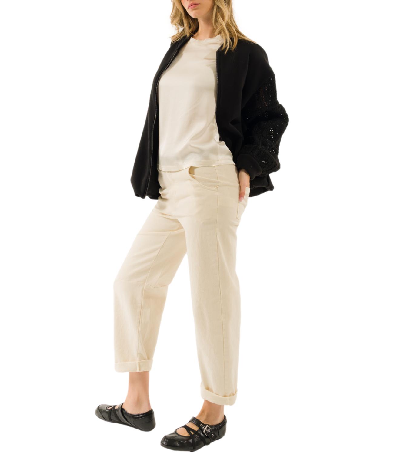 Kontatto Pantalone Barrel Talco Donna