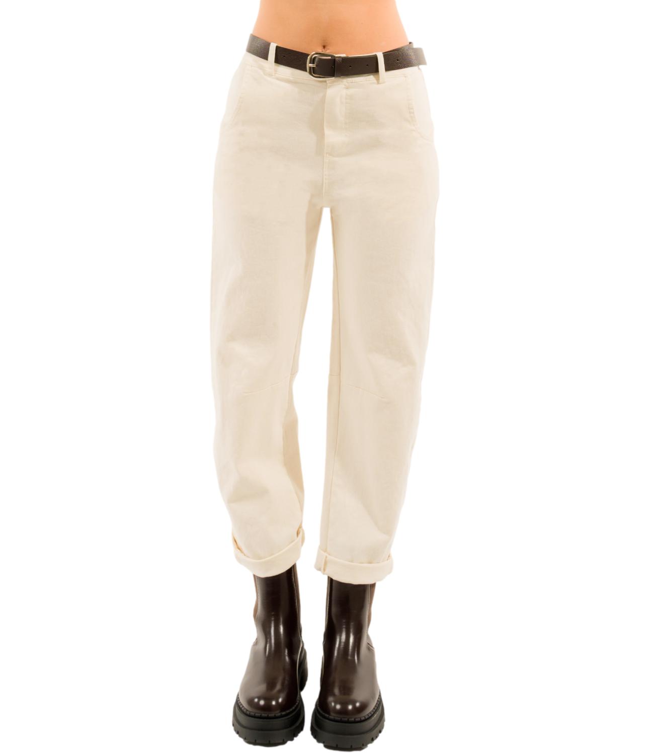 Kontatto Pantalone Barrel Talco Donna
