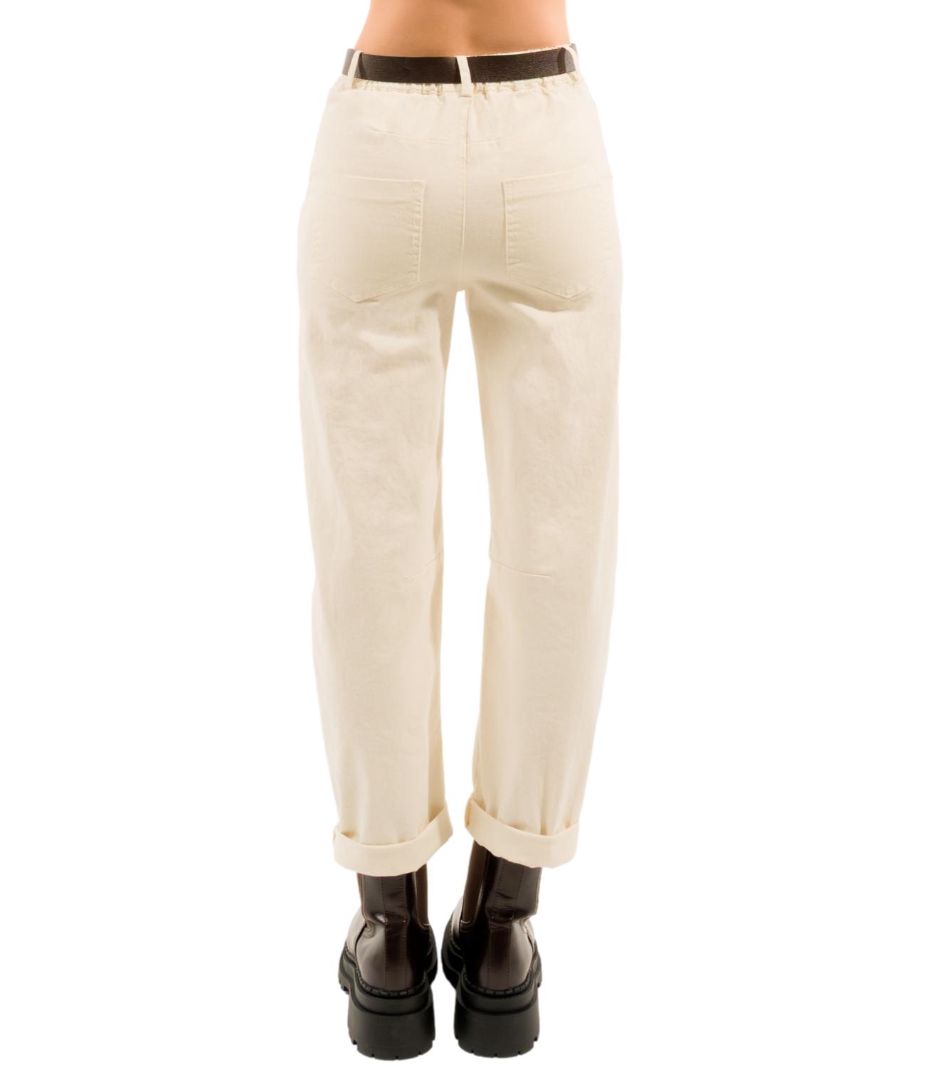 Kontatto Pantalone Barrel Talco Donna