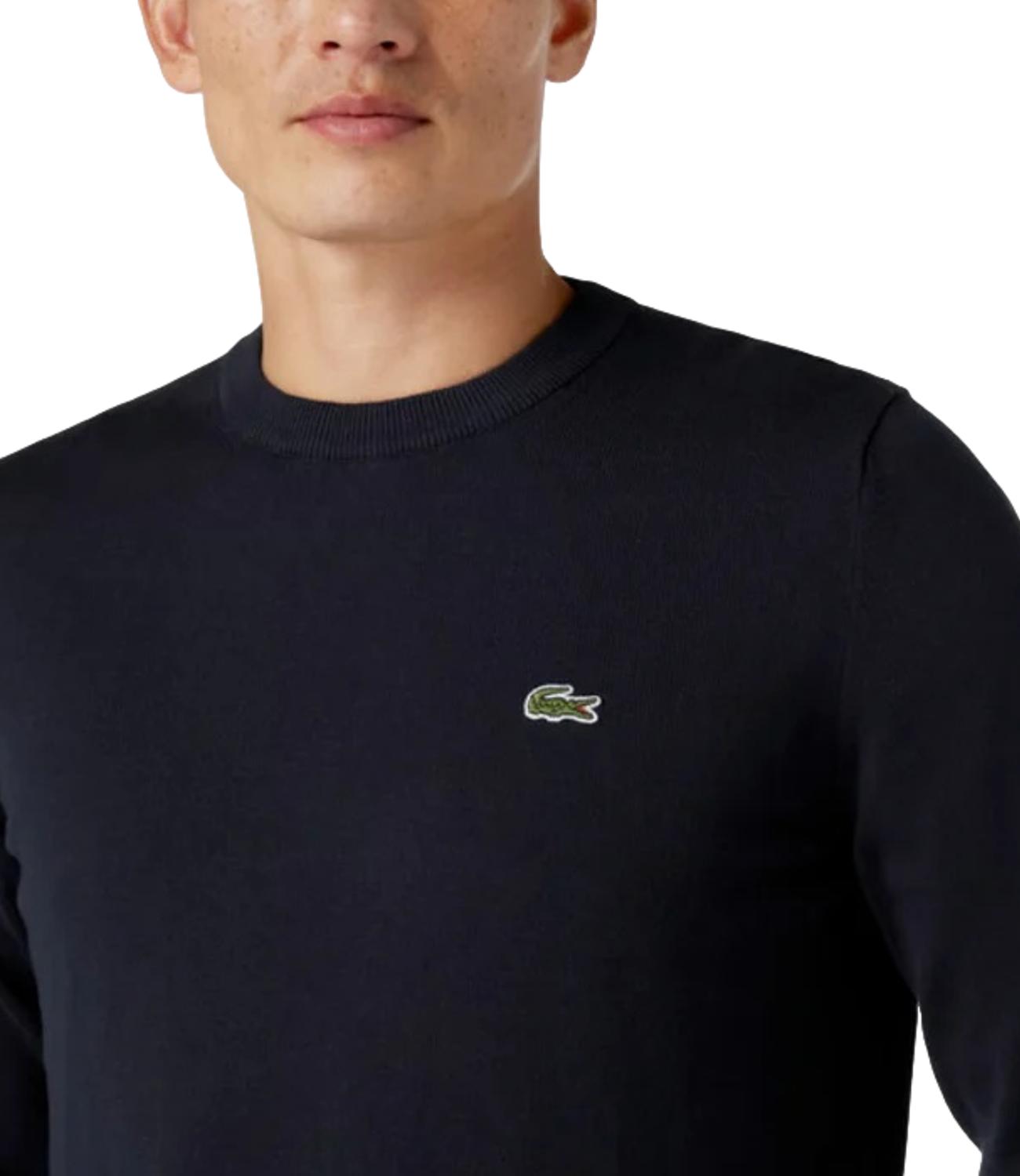 Lacoste pullover girocollo blu uomo