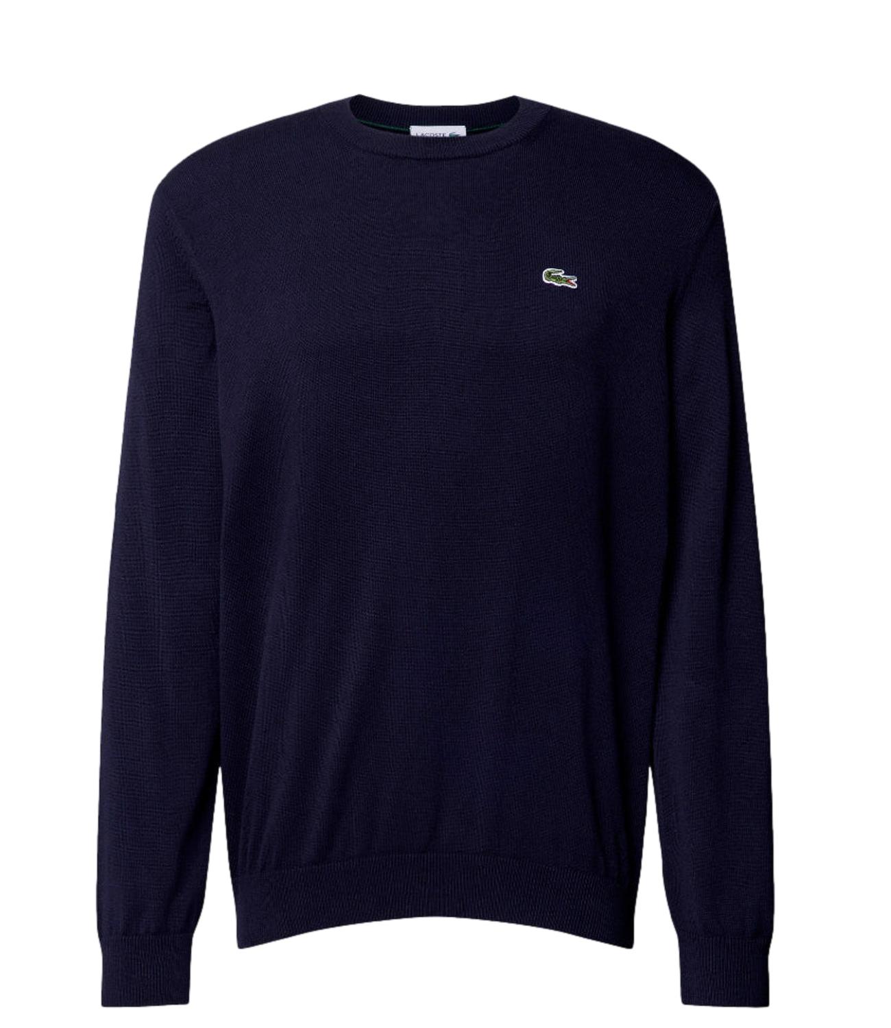 Lacoste pullover girocollo blu uomo
