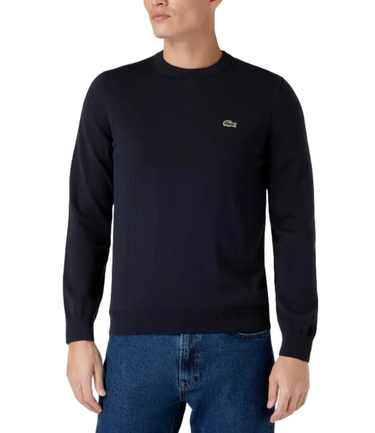 Lacoste pullover girocollo blu uomo