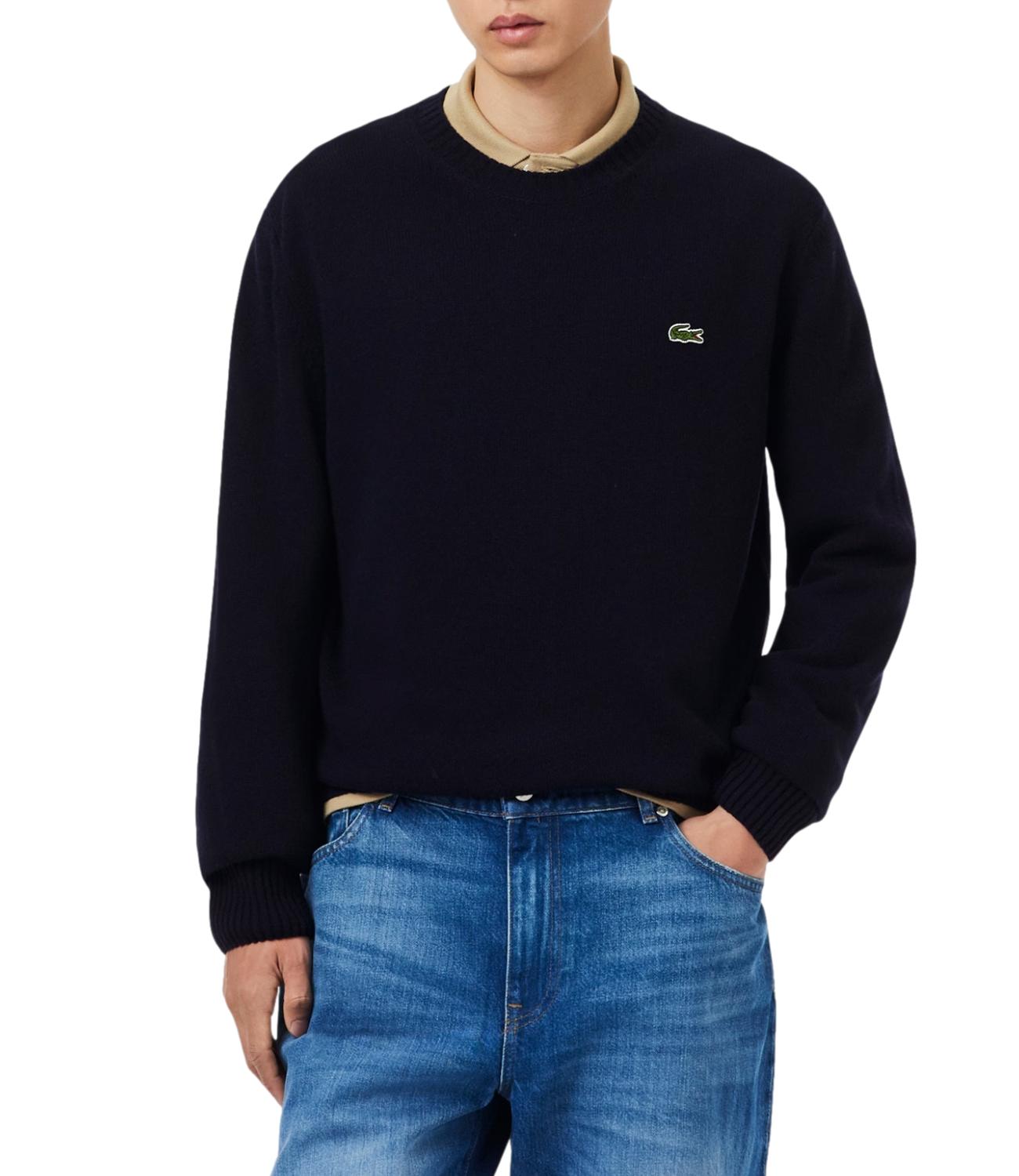 Maglione girocollo Lacoste blu scuro