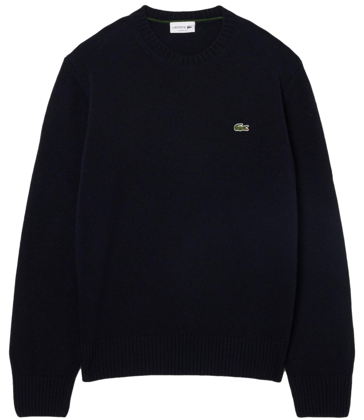 Maglione girocollo Lacoste blu scuro