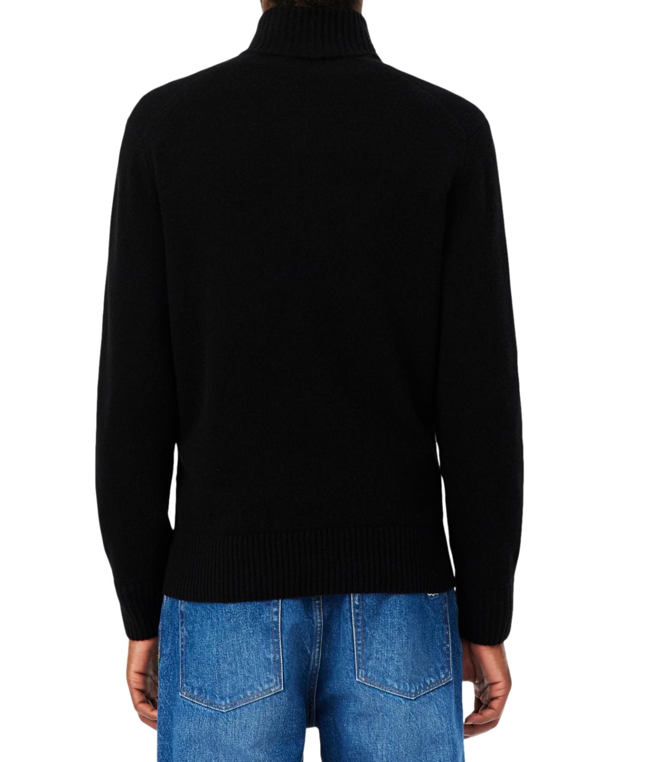 Lacoste pullover a collo alto in lana nero