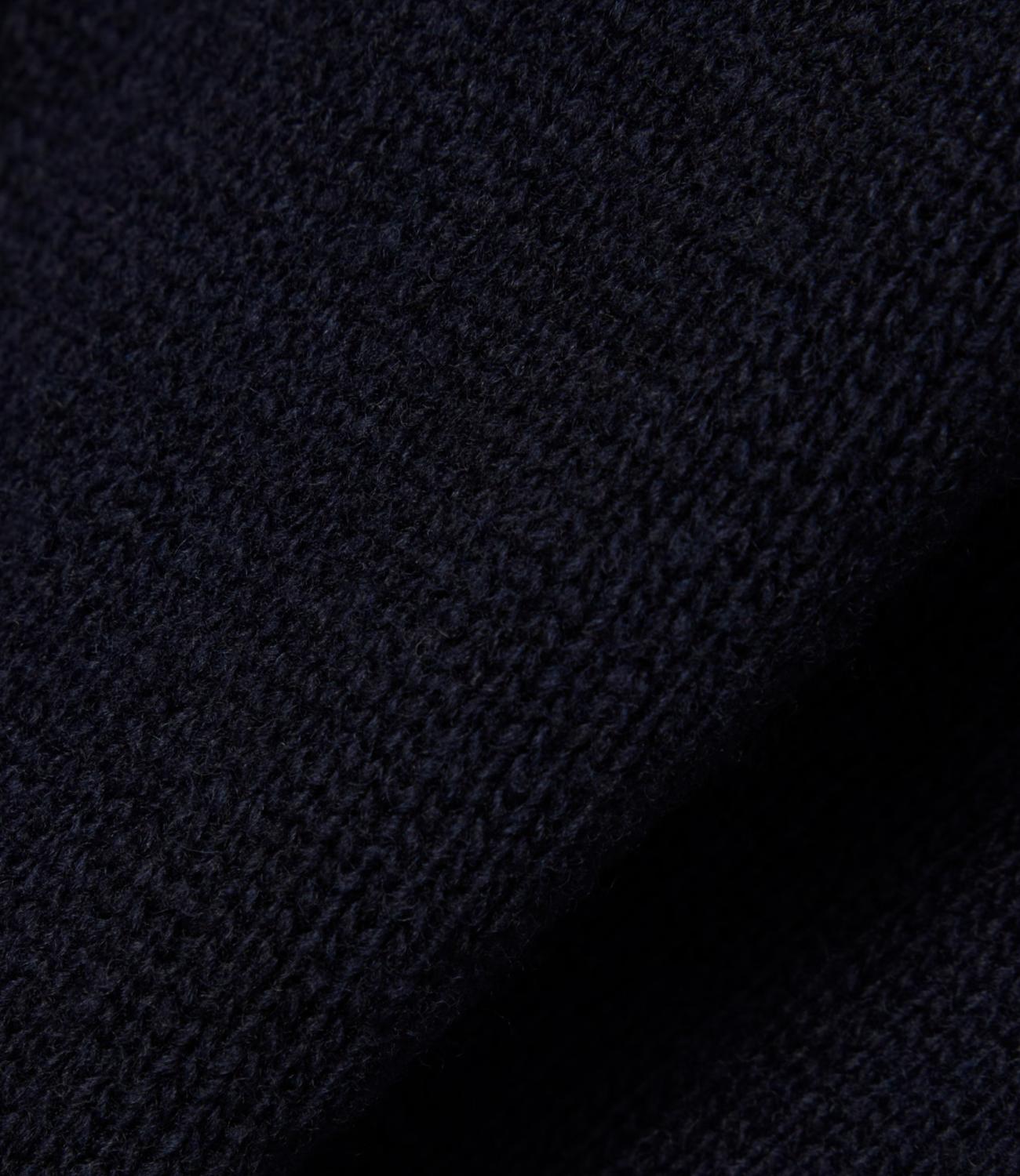 Lacoste pullover a collo alto in lana cardata con zip blu