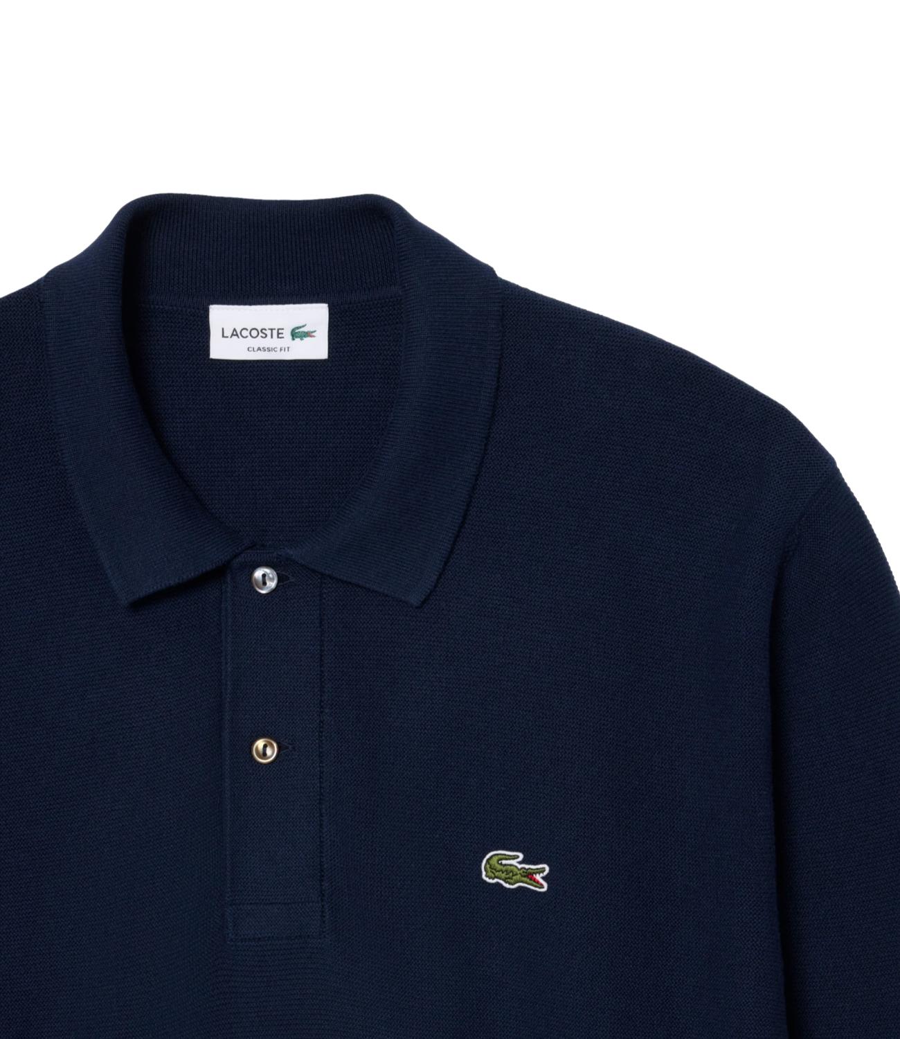 Lacoste Polo a maniche lunghe blu scuro