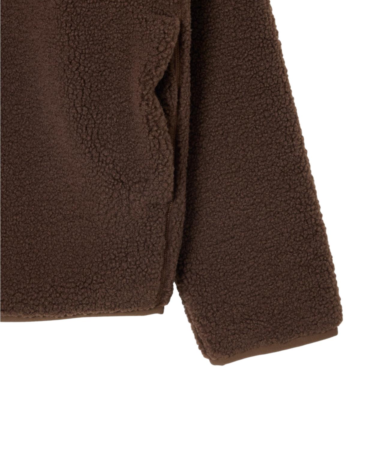 Lacoste Giacca a collo alto in sherpa marrone