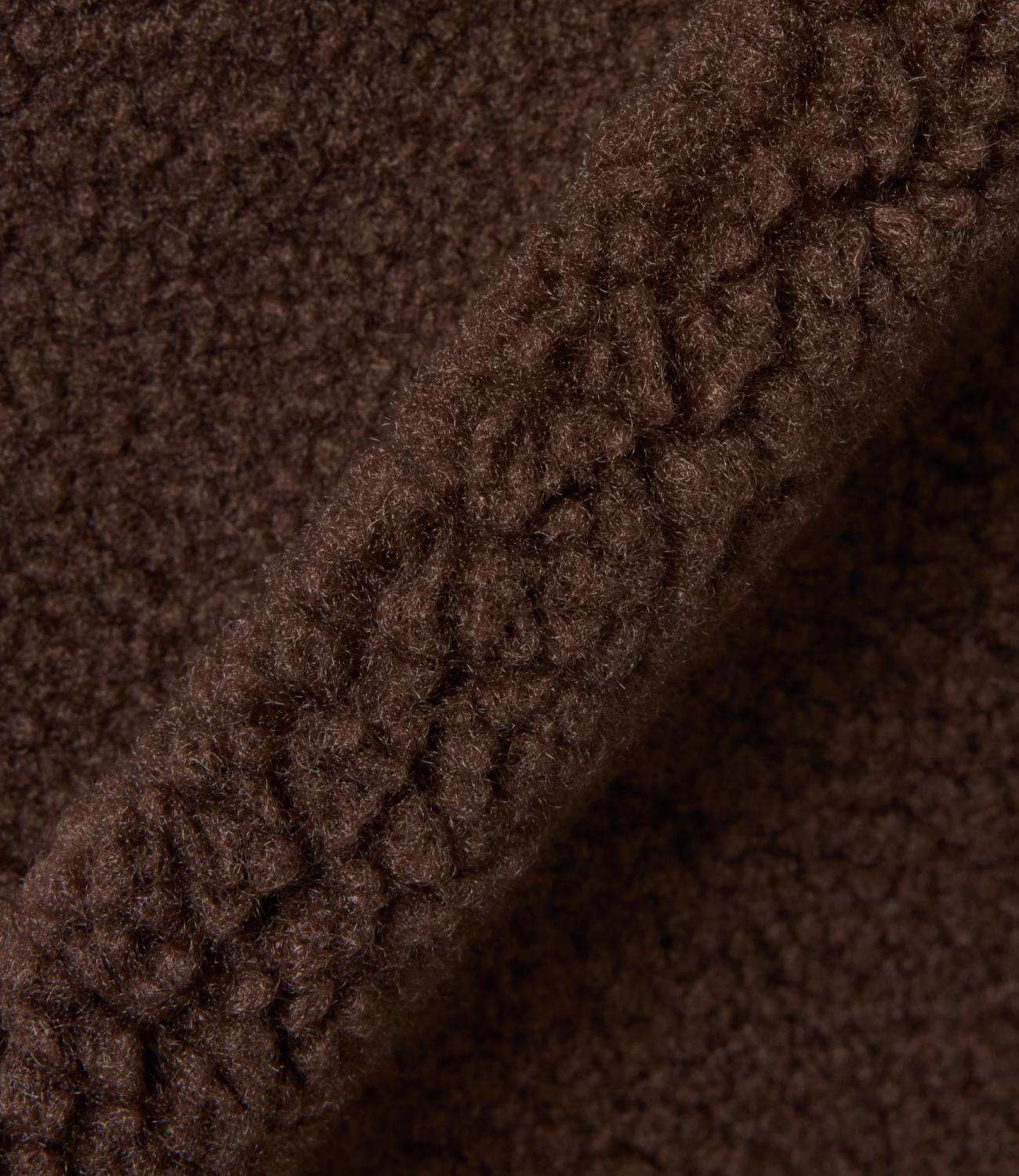 Lacoste Giacca a collo alto in sherpa marrone