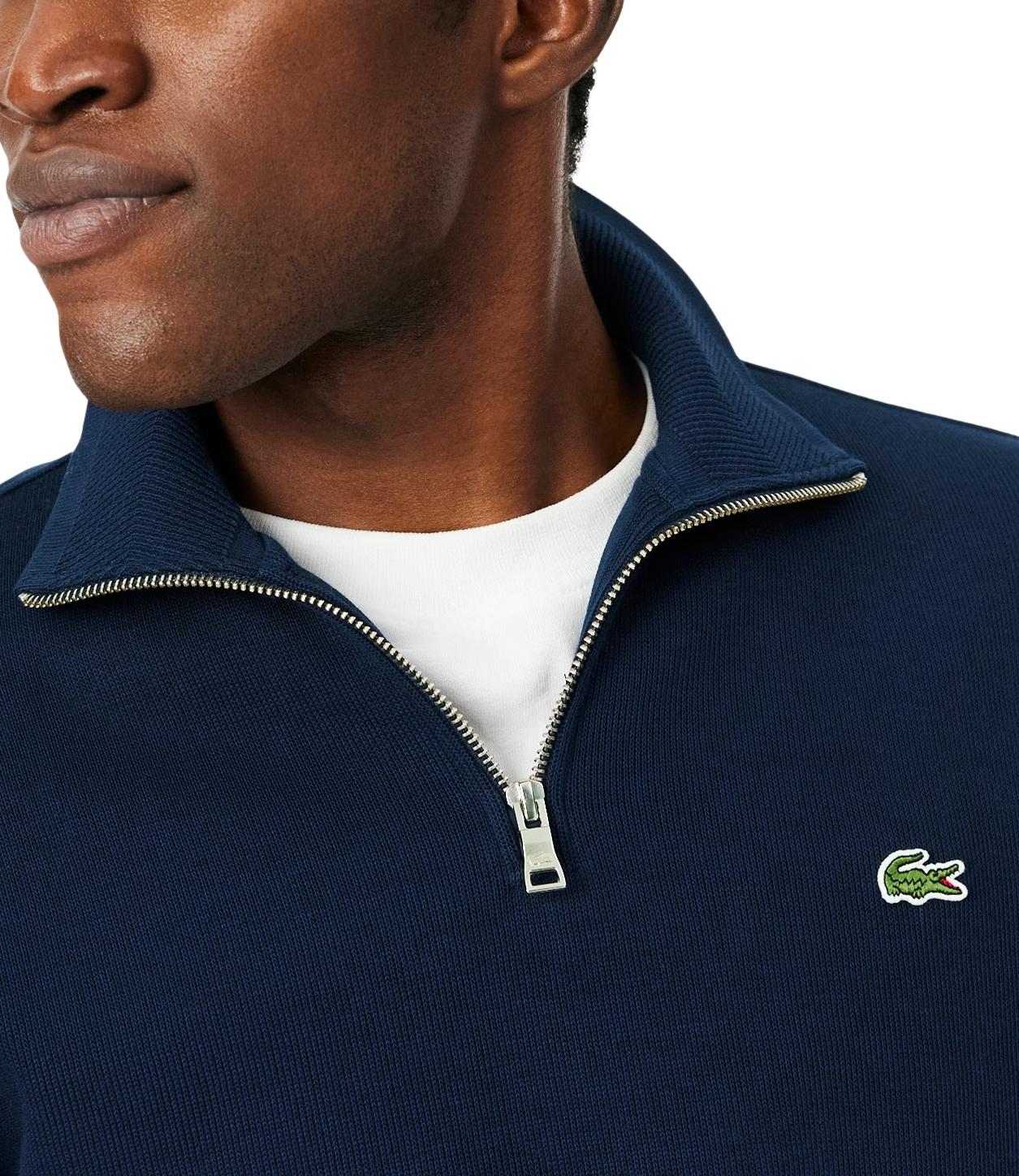 Lacoste Felpa Interlock Blu Uomo
