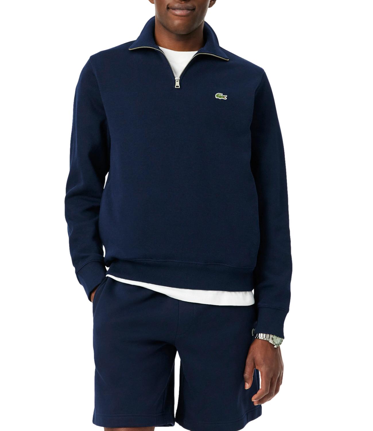 Lacoste Felpa Interlock Blu Uomo