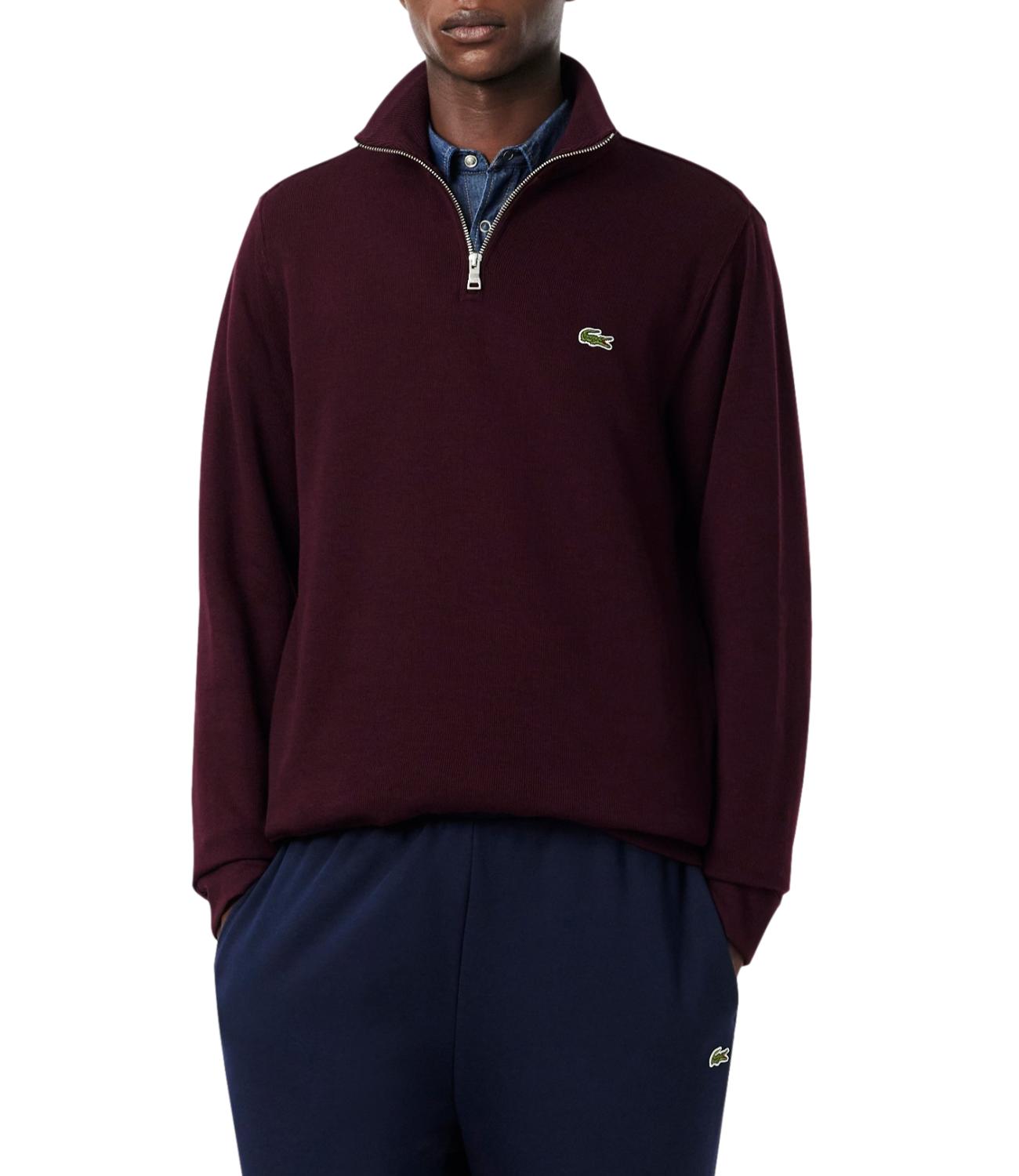 Lacoste Felpa Interlock Burgundy Uomo
