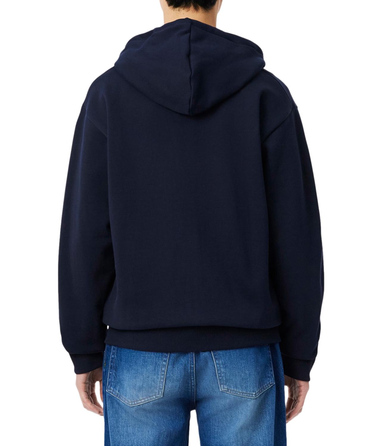 LACOSTE Felpa blu navy uomo