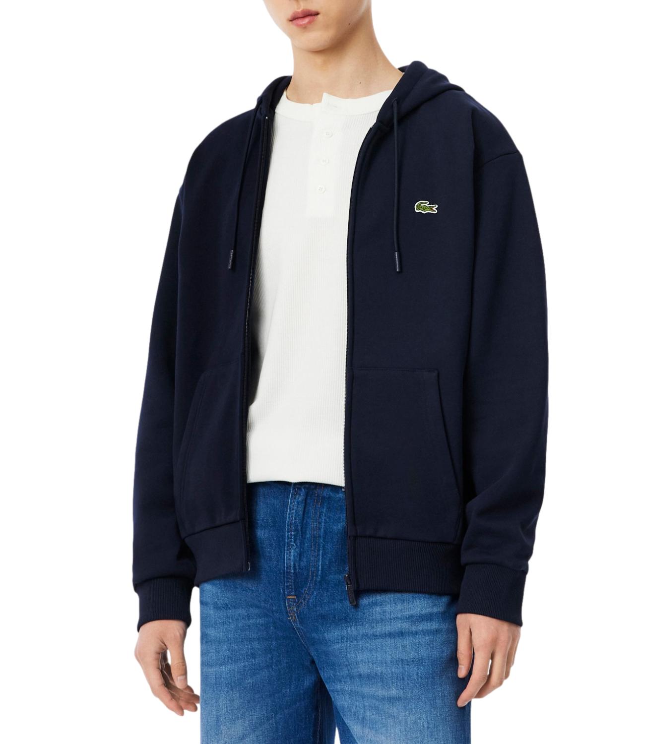 LACOSTE Felpa blu navy uomo