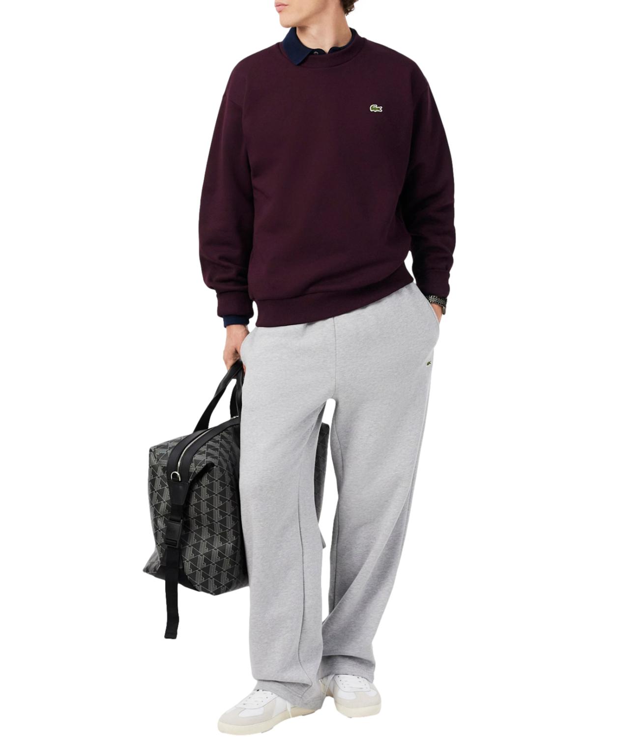 LACOSTE Felpa girocollo burgundy uomo