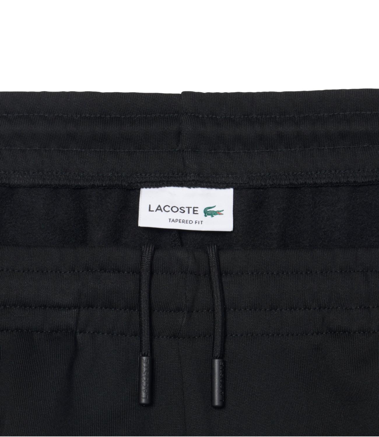 LACOSTE Pantalone felpato nero uomo