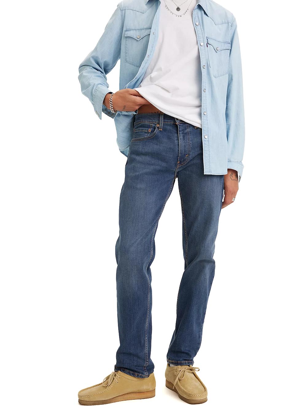 Jeans Levi's 502 uomo denim blu medio scuro