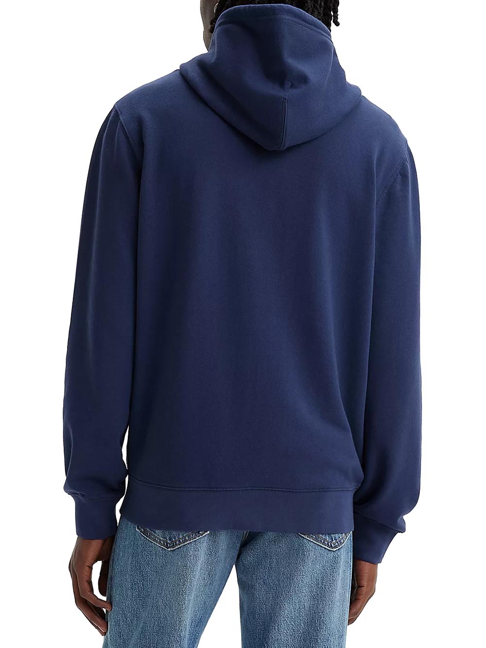 Felpa Girocollo Levi's uomo blu con cappuccio