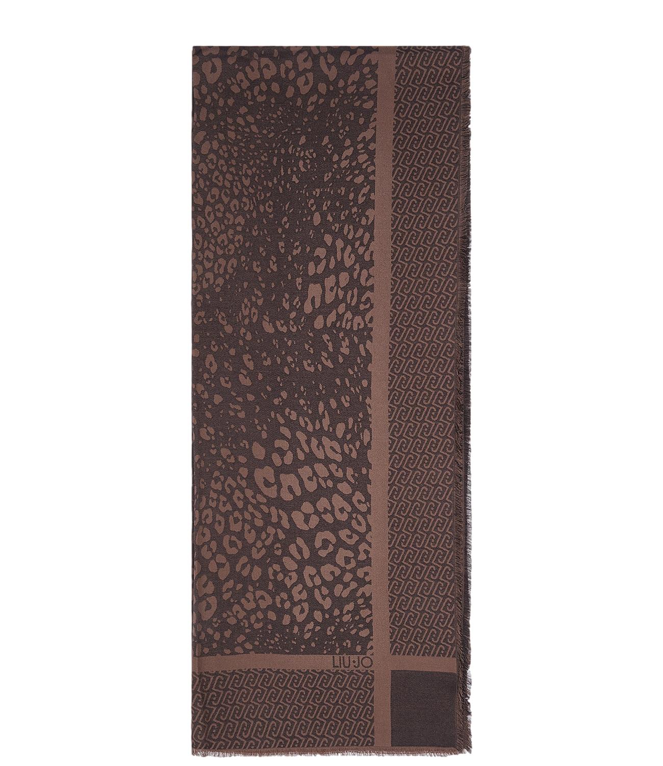 Liu Jo Stola Jacquard Animalier Nero Donna