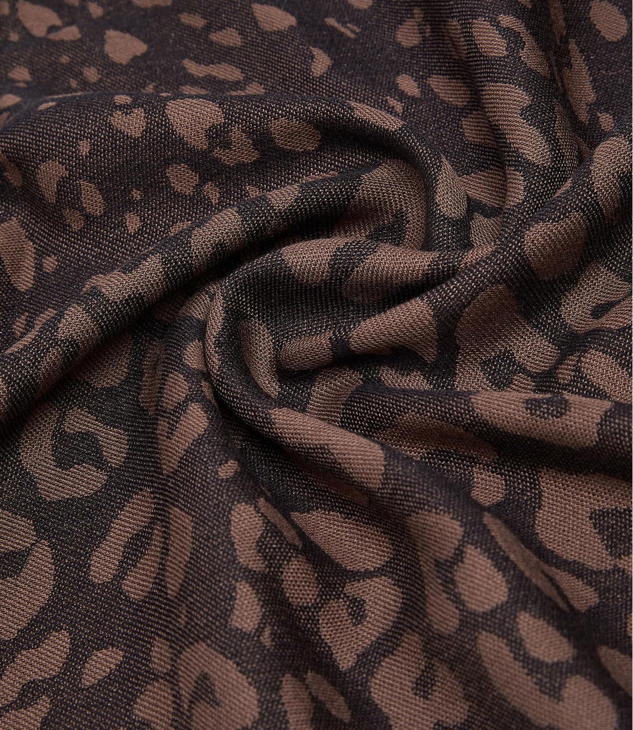 Liu Jo Stola Jacquard Animalier Nero Donna