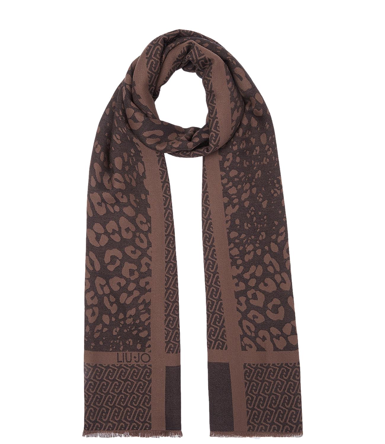 Liu Jo Stola Jacquard Animalier Nero Donna