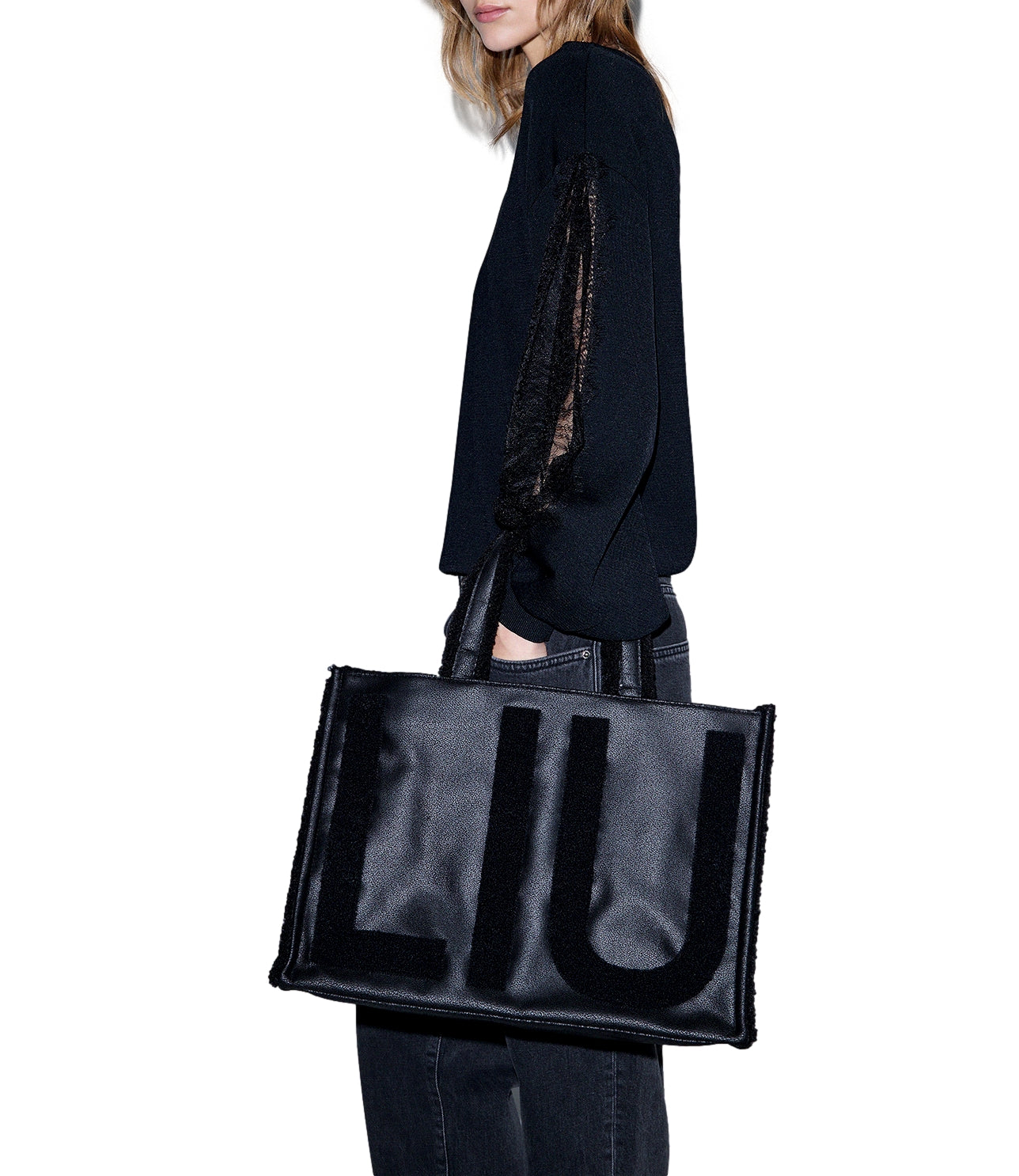 LIU JO borsa L tote nera donna