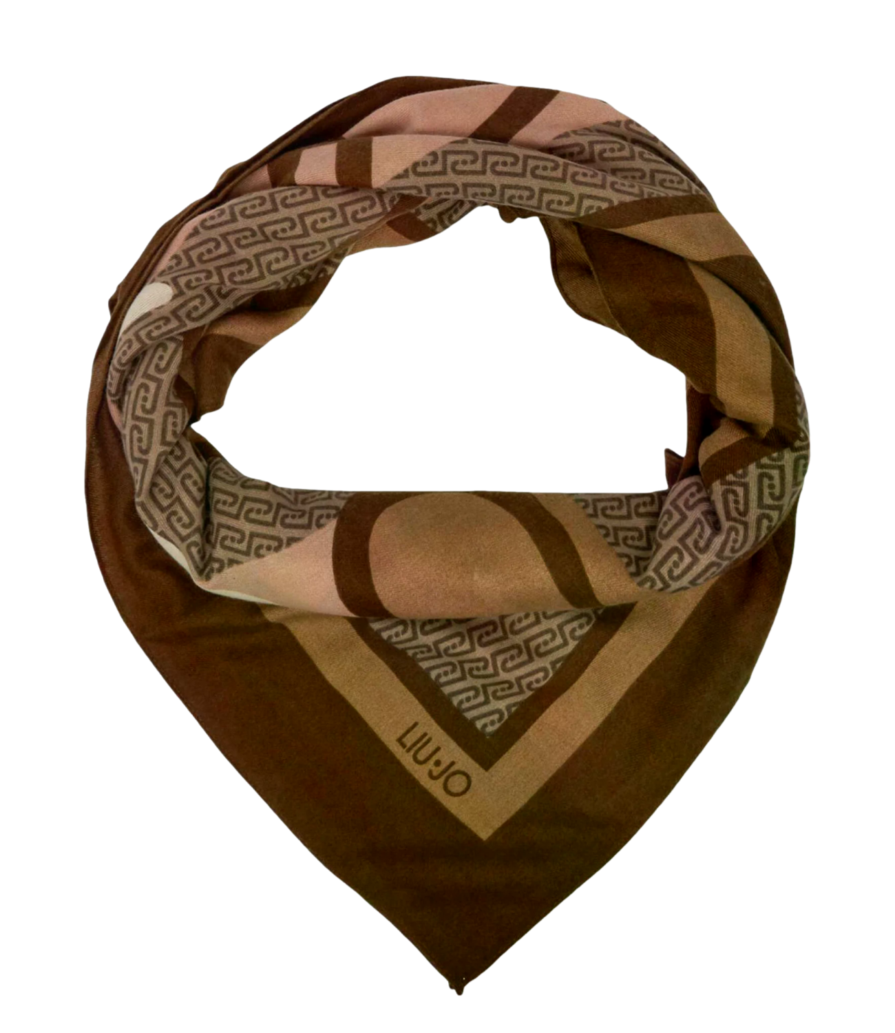 Liu Jo Foulard Portalogo C/Block Cammello Donna