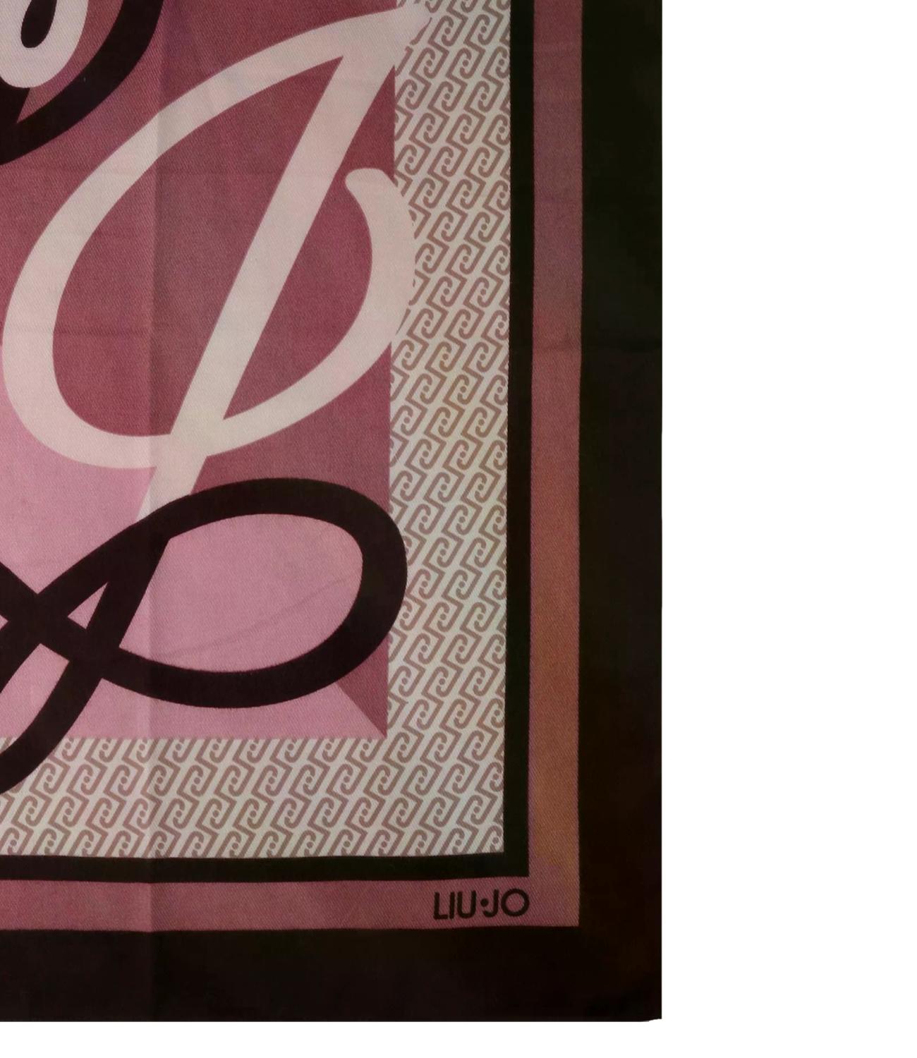 Liu Jo Foulard Portalogo C/Block Red Aubergine Donna