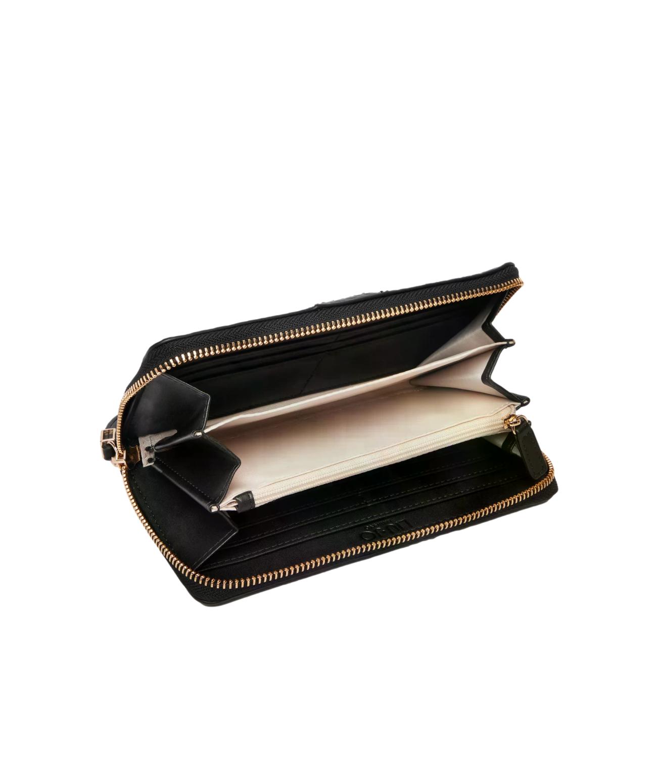Liu Jo Portafoglio Zip Around Grande Nero Donna