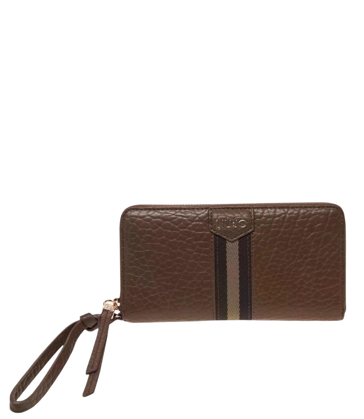 Liu Jo Portafoglio Zip Around Grande Dark Mocha Donna